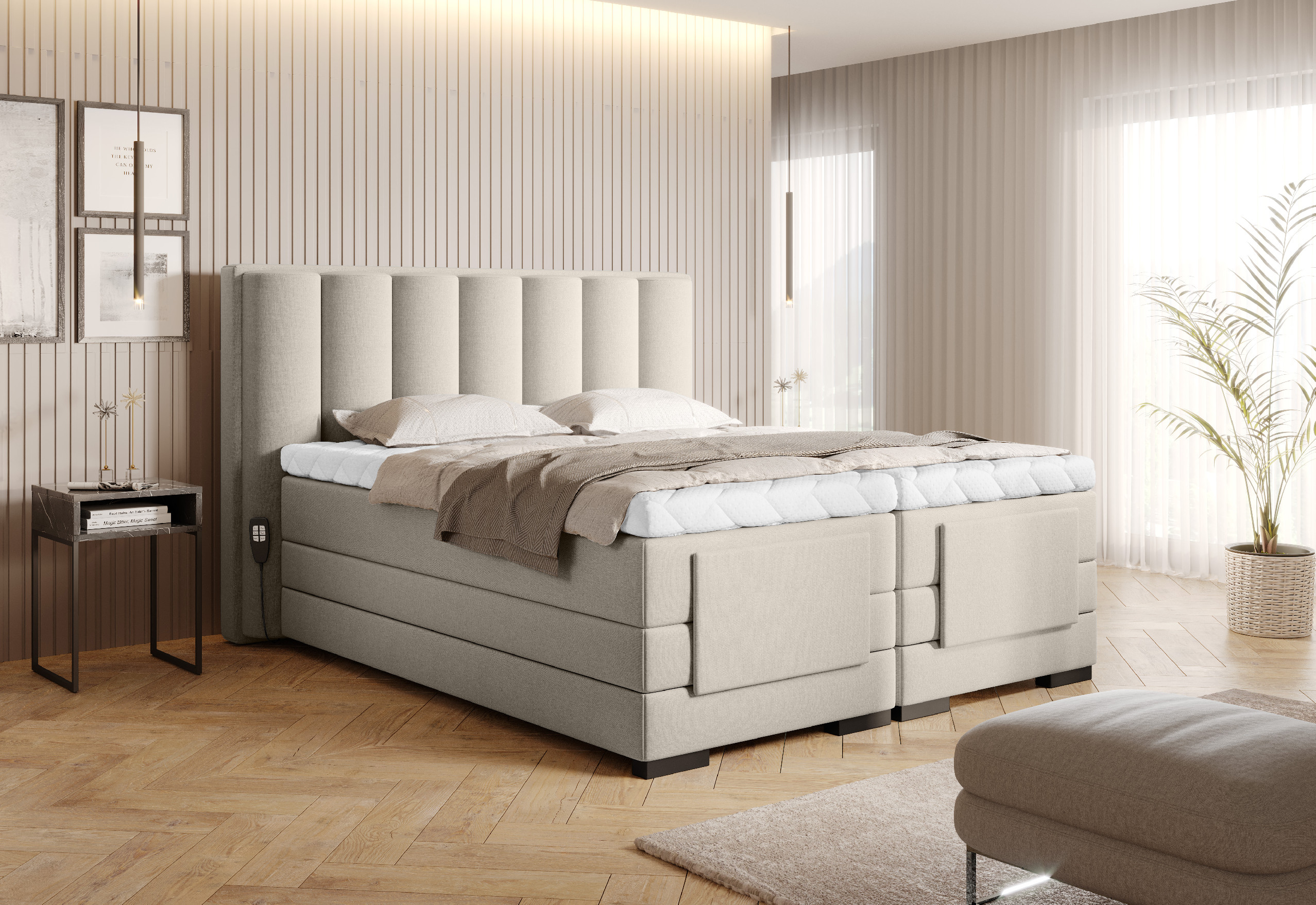 Boxspring Veros Rozměr: 140 x 200 cm, látka: Inari 22