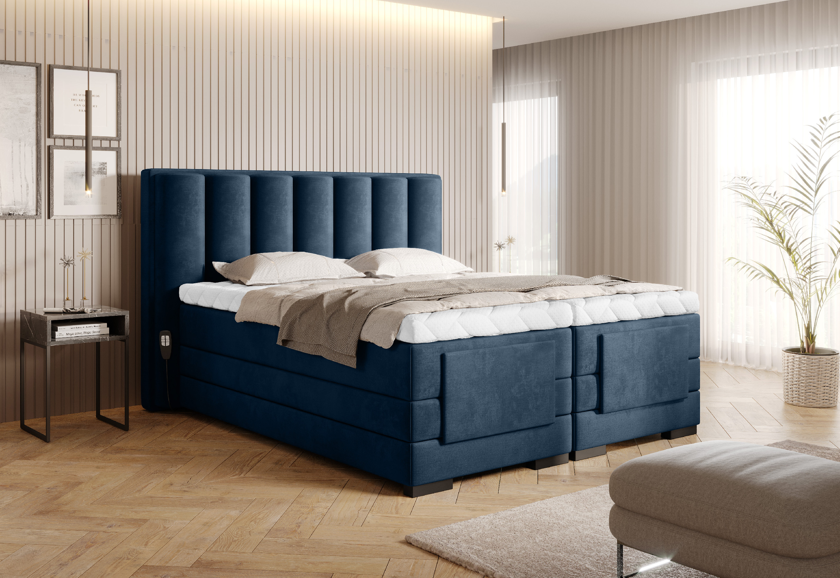 Boxspring Veros Rozměr: 180 x 200 cm, látka: Nube 40