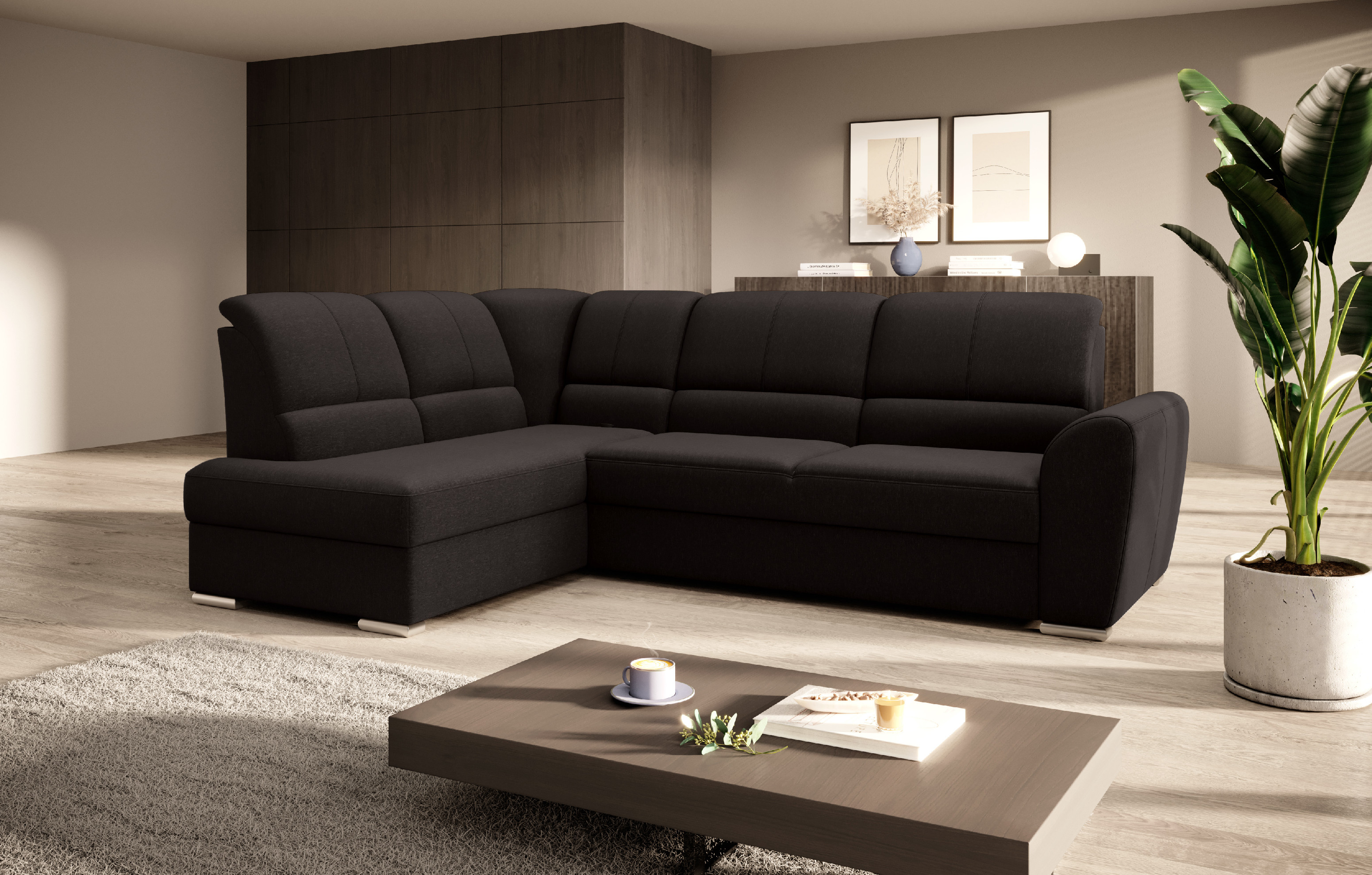 Sedací souprava Siber Provedení: Levá varianta, látka: Flores 22