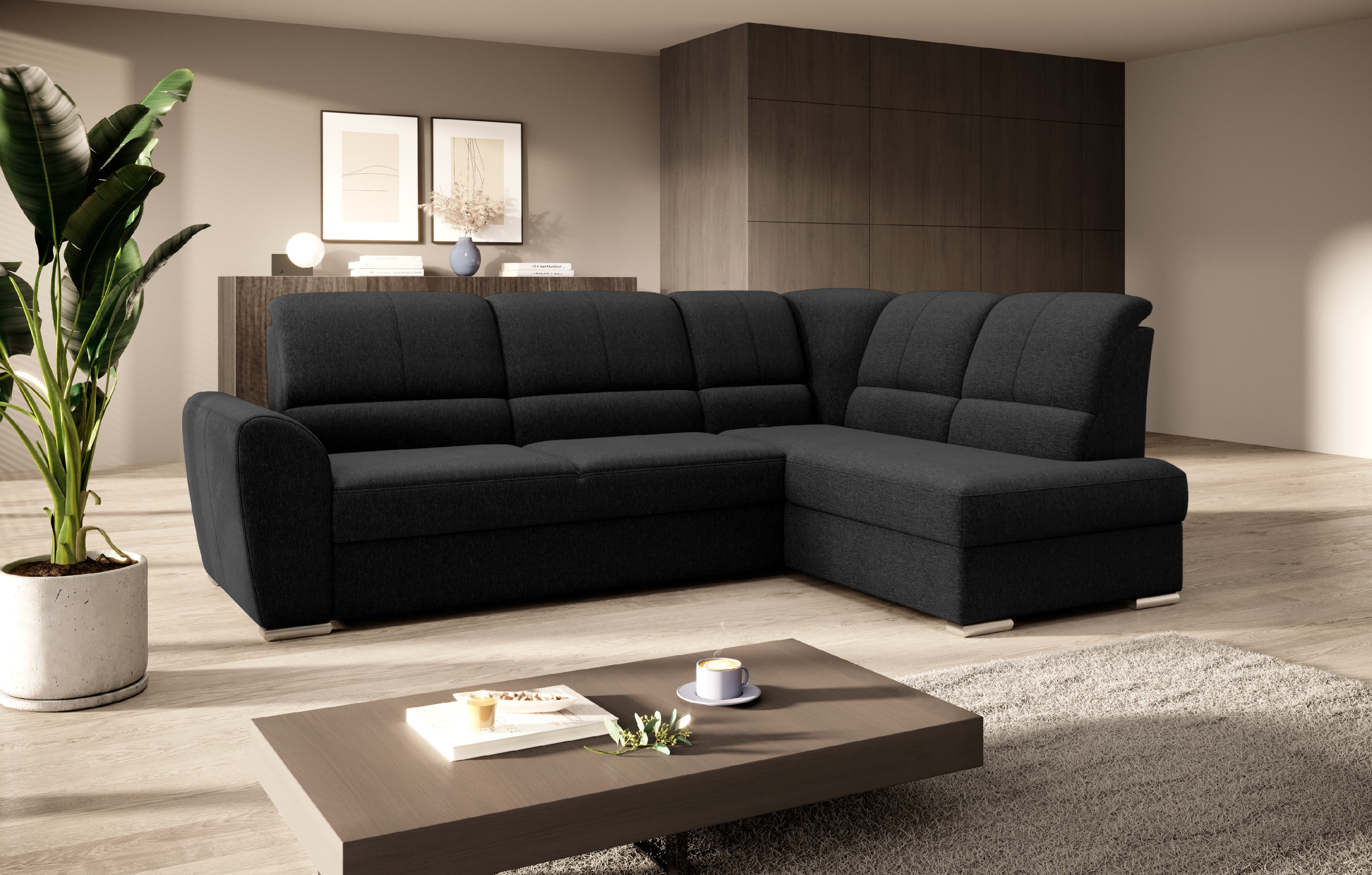 Sedací souprava Siber Provedení: Pravá varianta, látka: Flores 10