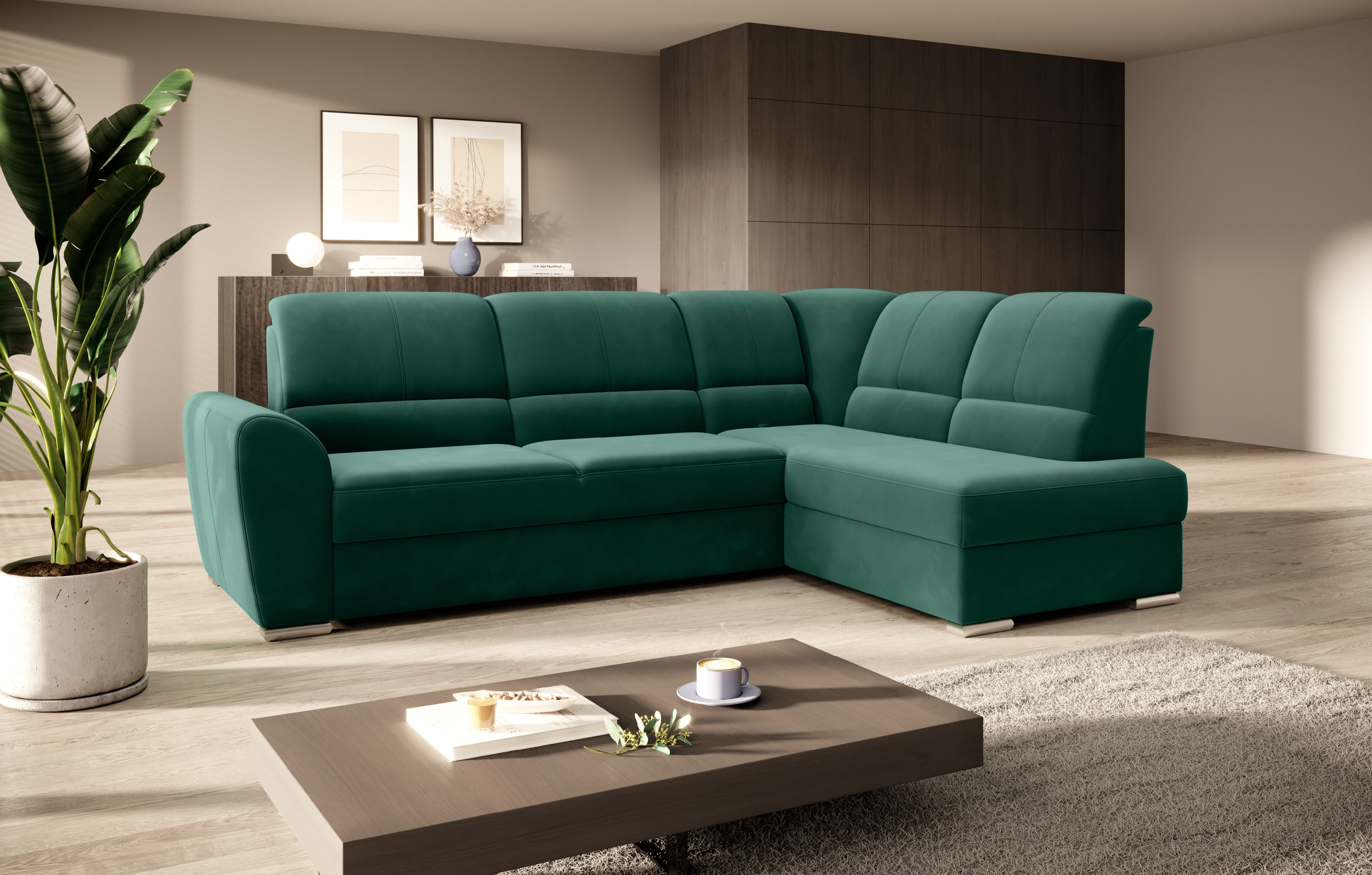 Sedací souprava Siber Provedení: Pravá varianta, látka: Lukso 35