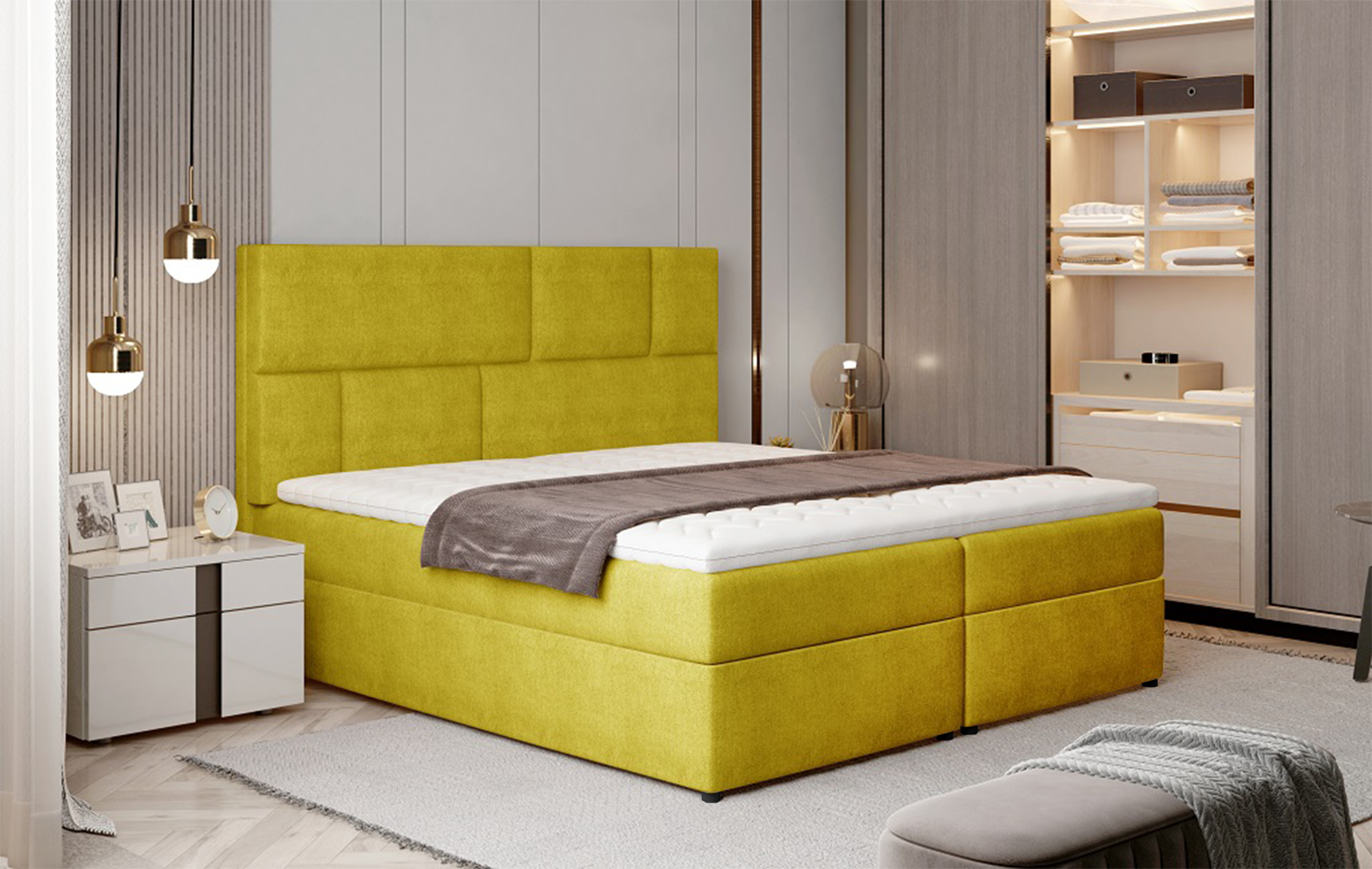 Boxspring Florence Rozměr: 165 x 210 cm, látka: Omega68