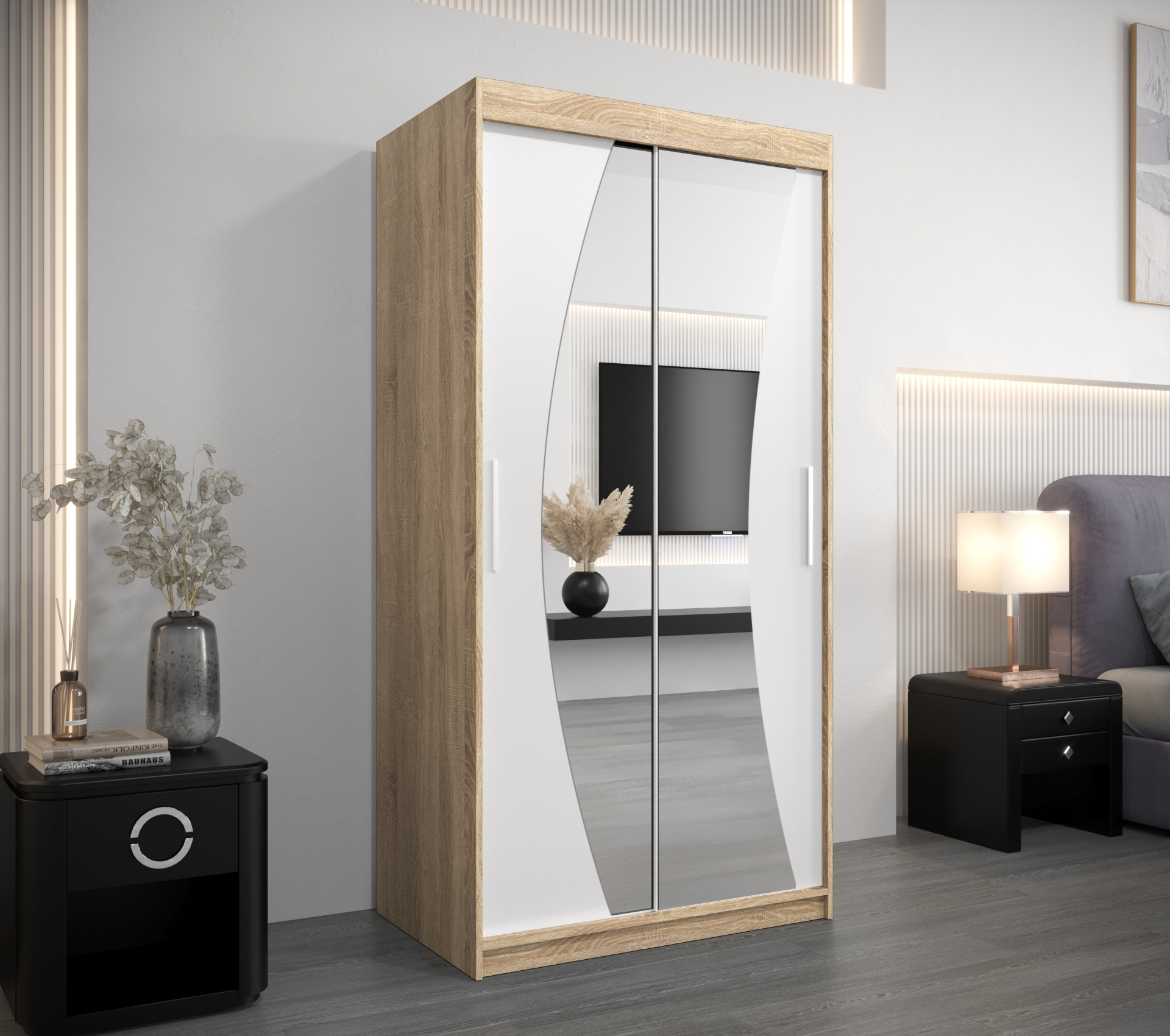 Šatní skříň Abi W0 Barva korpusu: Dub artisan, Rozměry: 200 cm, Dveře: Dub artisan