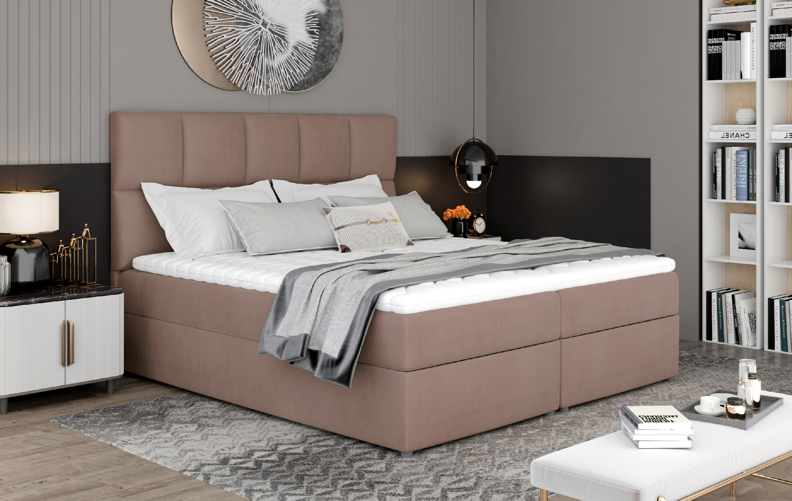 Boxspring Glossy Rozměr: 145 x 210 cm, látka: Berlin  01 (obrázek 4)
