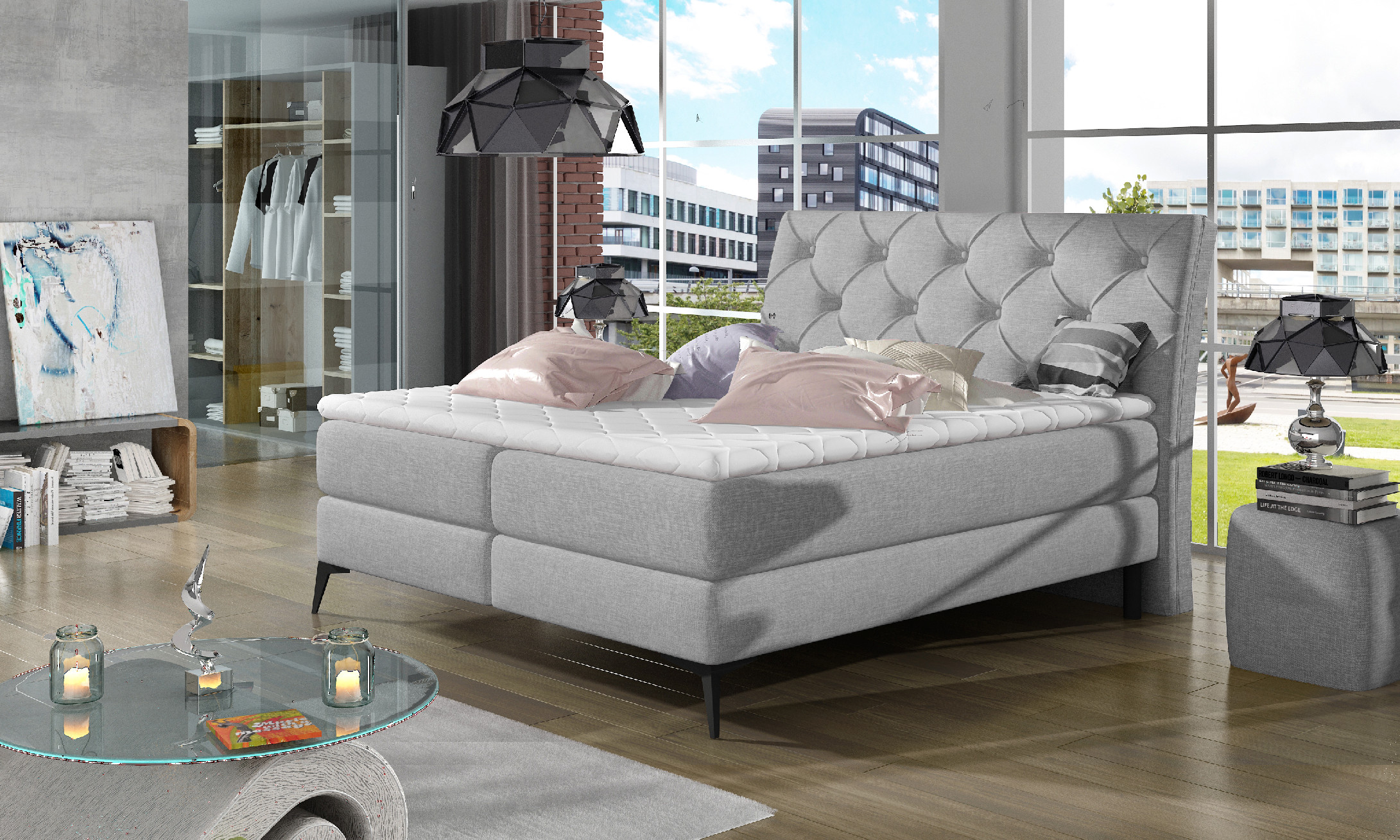 Boxspring Laos Rozměr: 140 x 200 cm, látka: Sawana 21