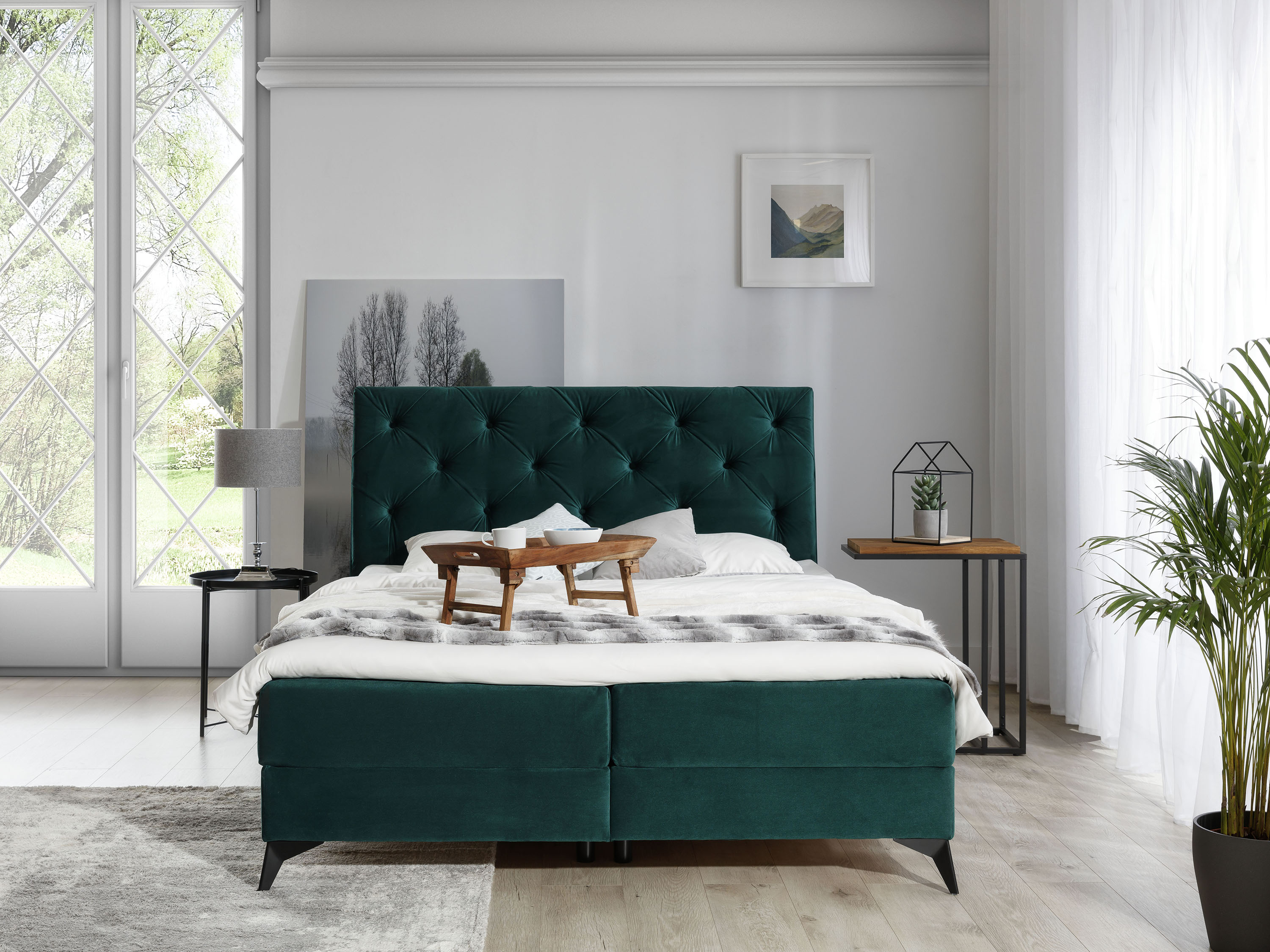 Boxspring Laos Rozměr: 180 x 200 cm, látka: Kronos 19