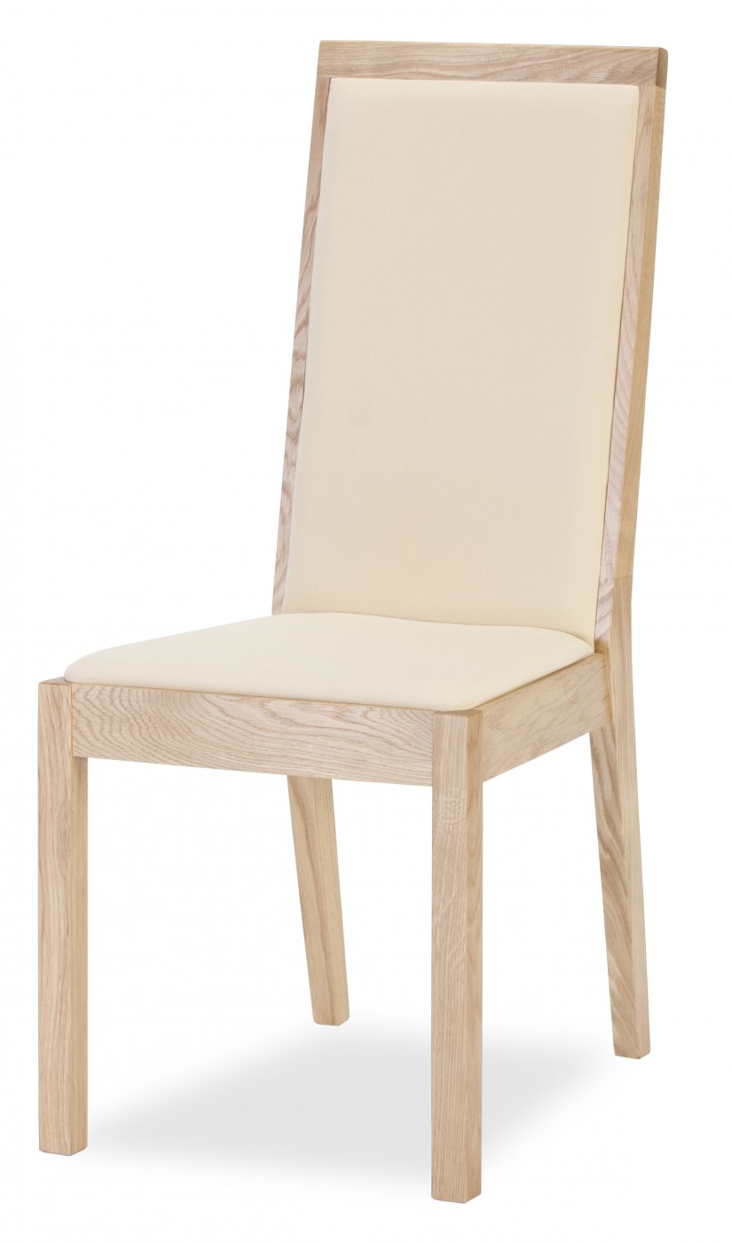 Židle Oslo - buk Barva korpusu: Bílá, látka: Friga 99 - Bílá,Friga 99
