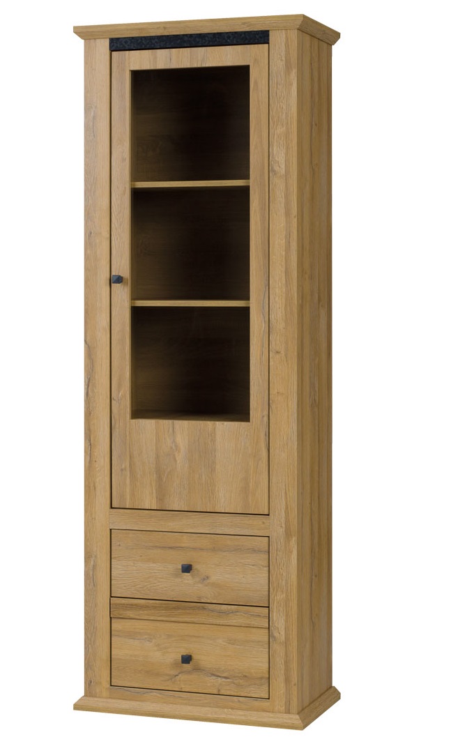 Vitrína Mezo MZ4 Barva korpusu: Bílá alpská - dub grand