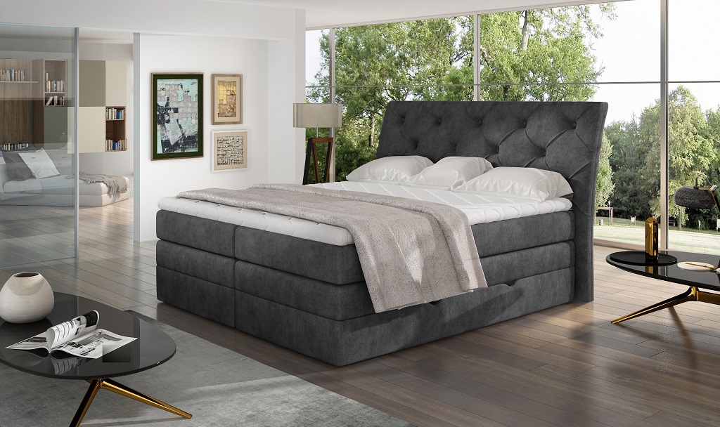 Boxspring Mirabel Rozměr: 140 x 200 cm, látka: Dora 21 (obrázek 3)