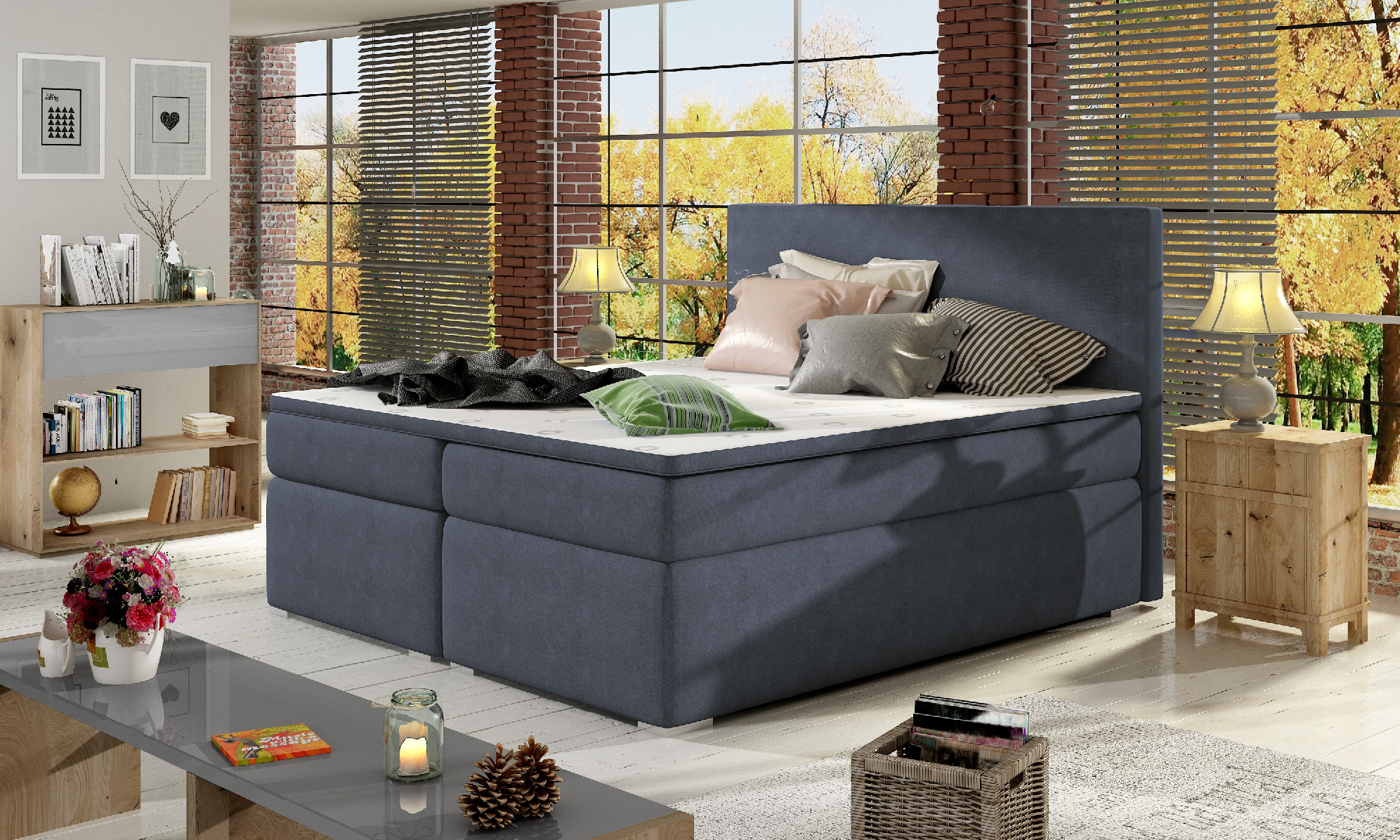 Boxspring Divalo Barva korpusu: Soro 76, Rozměr: 140 x 200 cm