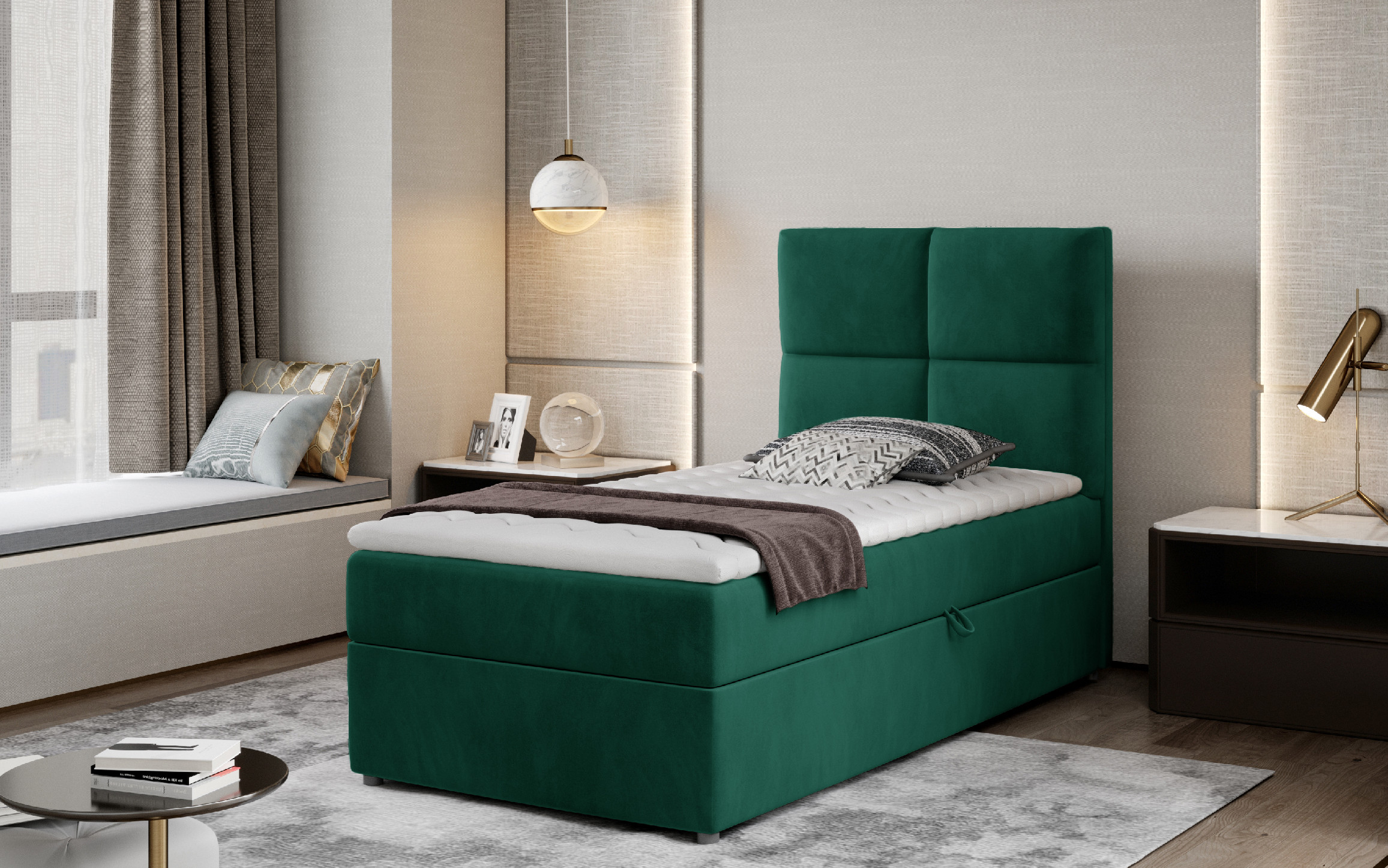 Boxspring Rivia 90 látka: Monolith 37