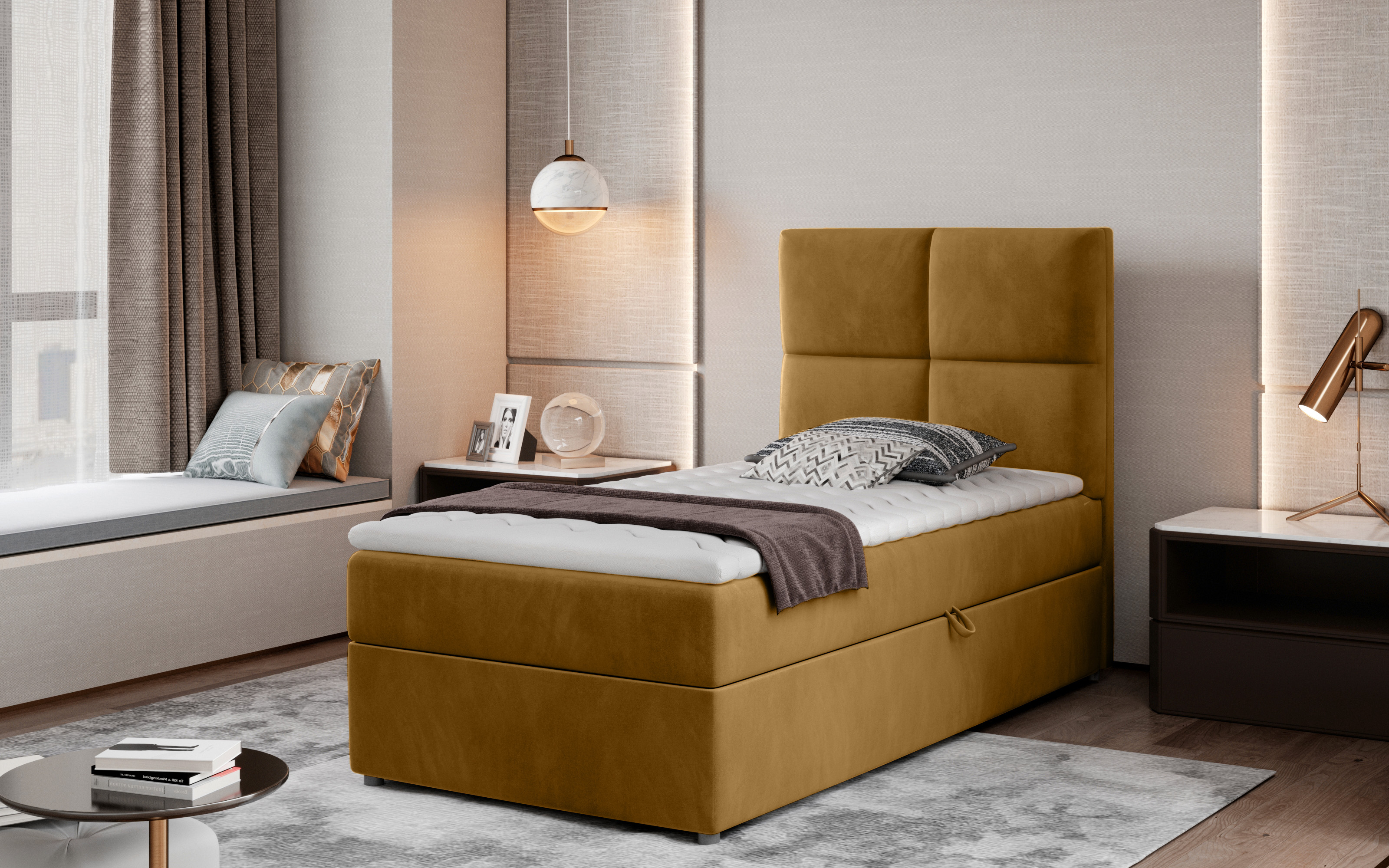 Boxspring Rivia 90 látka: Monolith 48