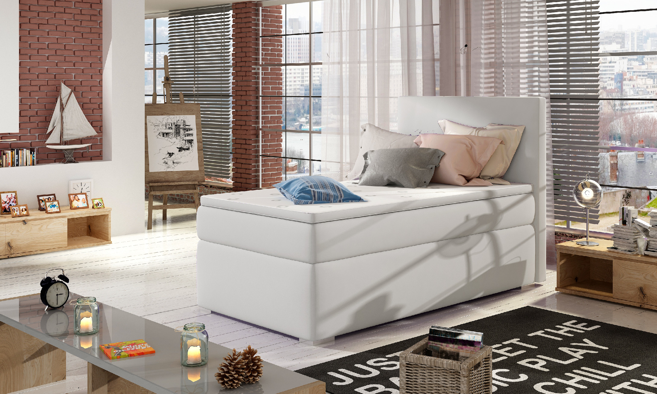 Boxspring Rocco 90 látka: Soft 17, Varianta: Pravá