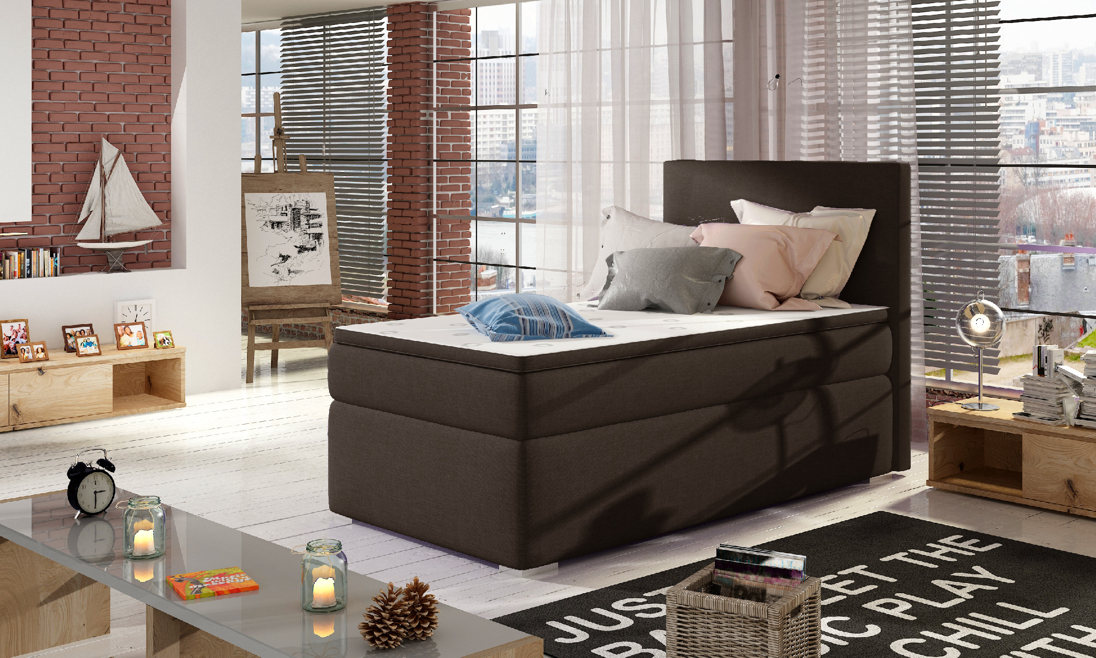 Boxspring Rocco 90 látka: Sawana 26, Varianta: Levá
