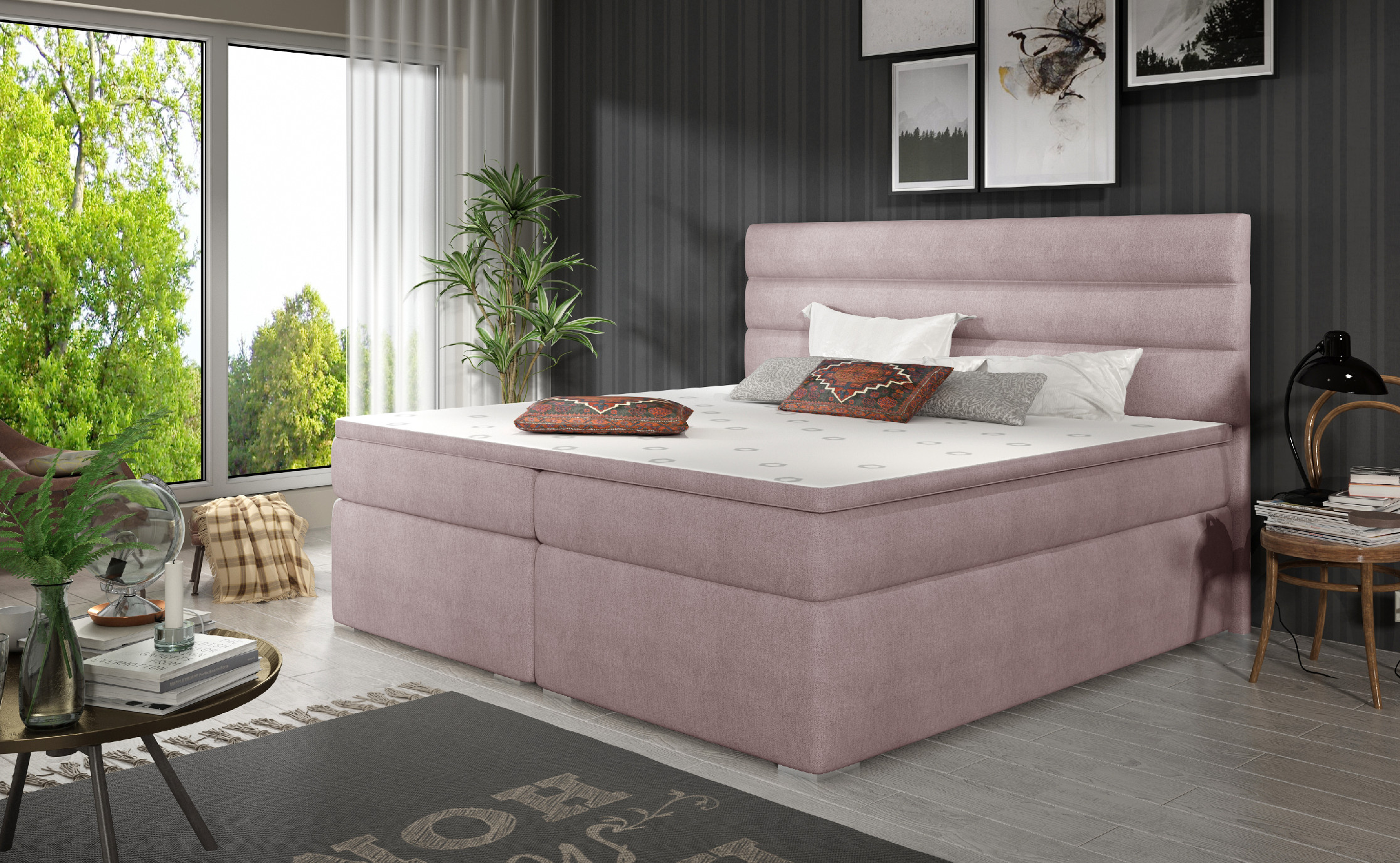Boxspring Softy Rozměr: 180 x 200 cm, látka: Omega 91