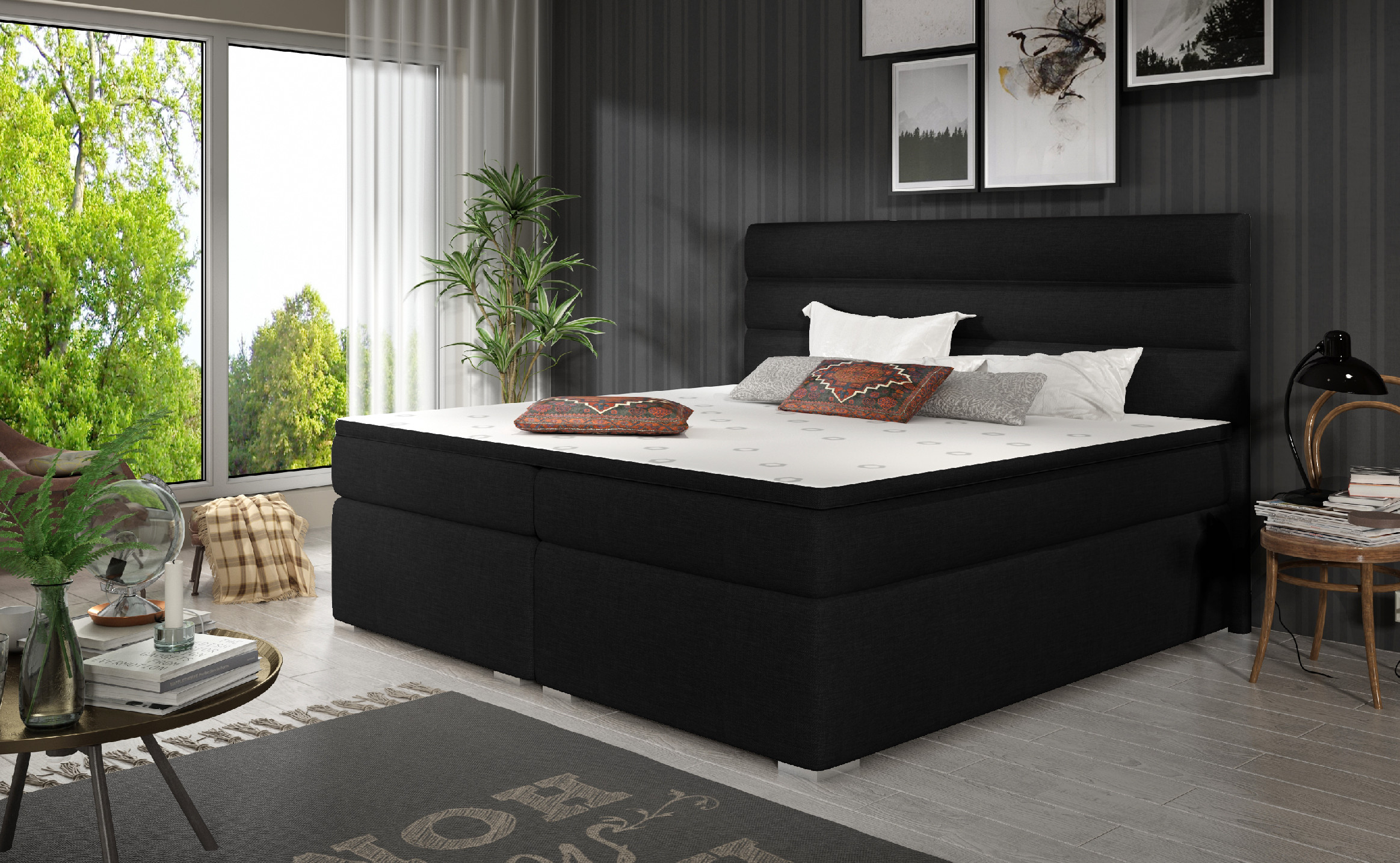 Boxspring Softy Rozměr: 160 x 200 cm, látka: Sawana 14