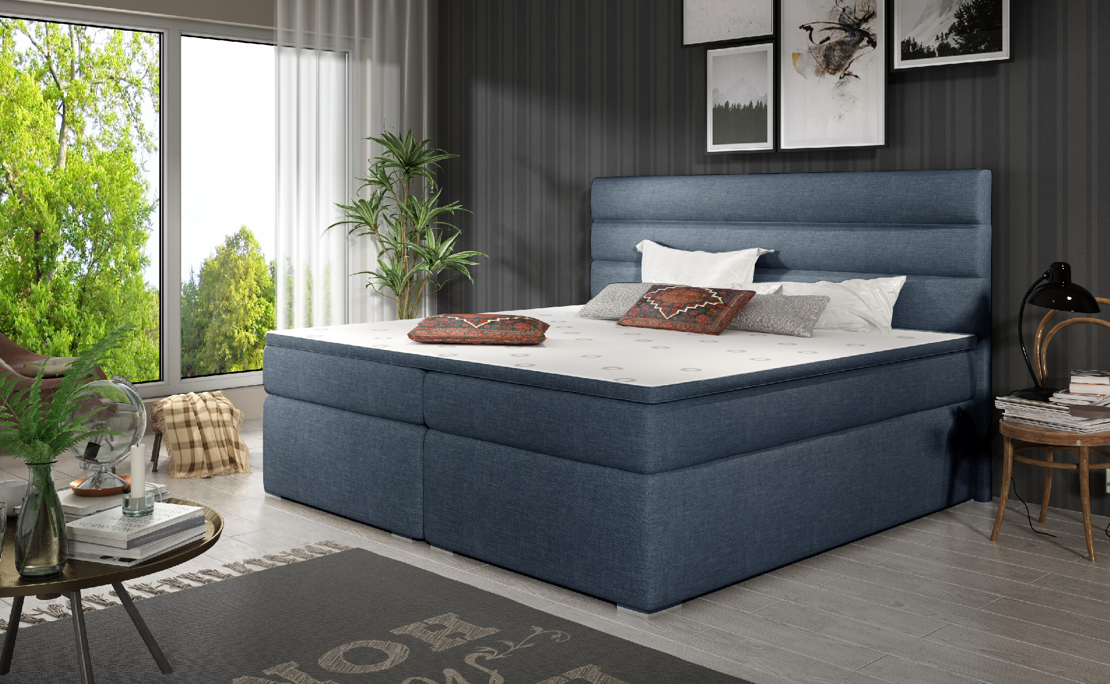 Boxspring Softy Rozměr: 140 x 200 cm, látka: Monolith 77 (obrázek 7)