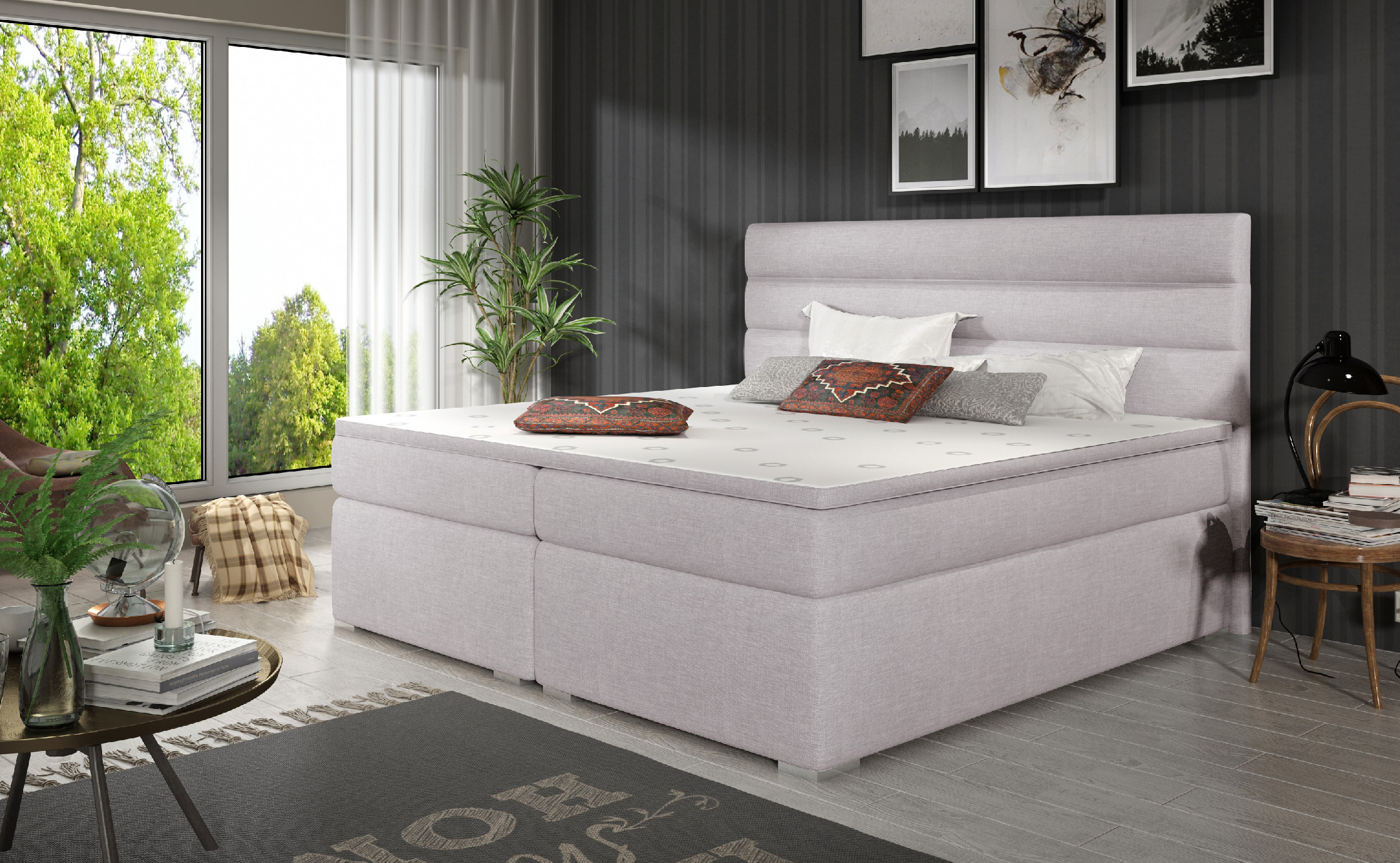Boxspring Softy Rozměr: 140 x 200 cm, látka: Monolith 77 (obrázek 8)