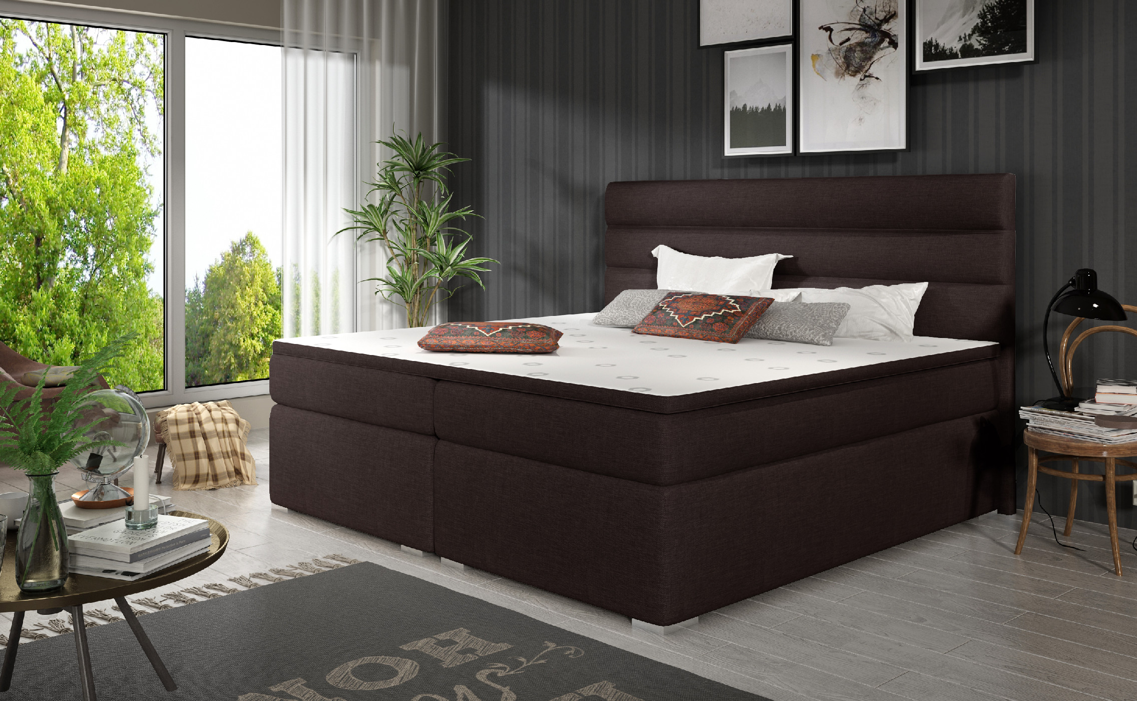 Boxspring Softy Rozměr: 160 x 200 cm, látka: Sawana 26
