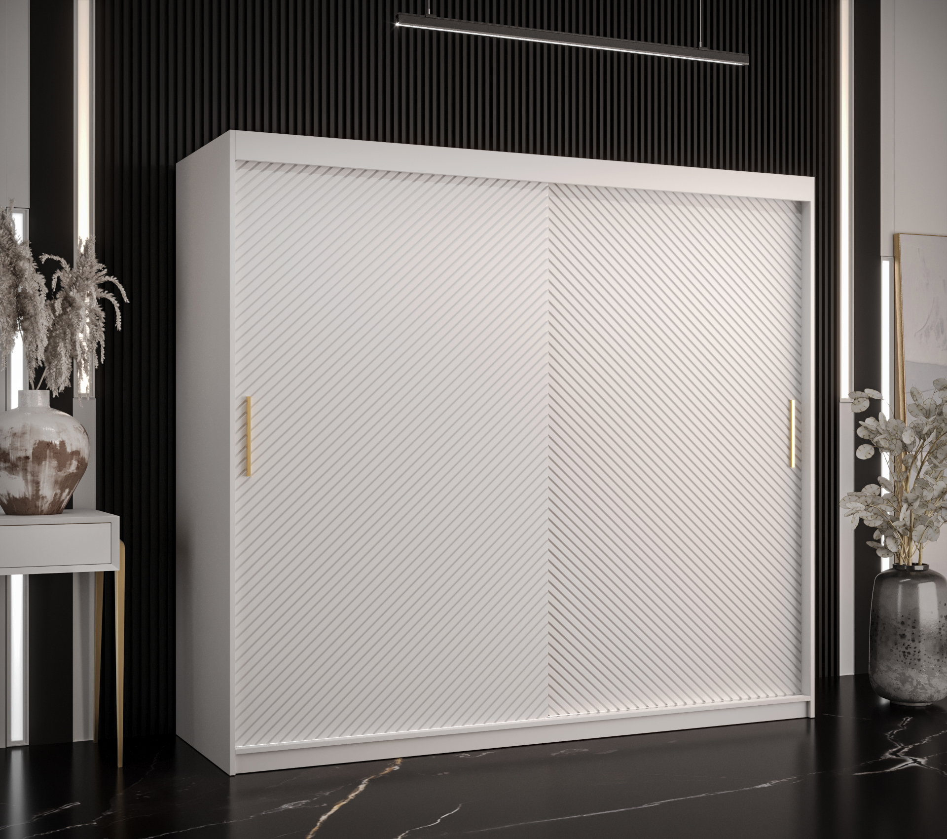 Šatní skříň Abi Riflo Slim Jodelka 1 Barva korpusu: Bílá, Rozměry: 200 cm, Dveře: Bílá - bez zrcadla