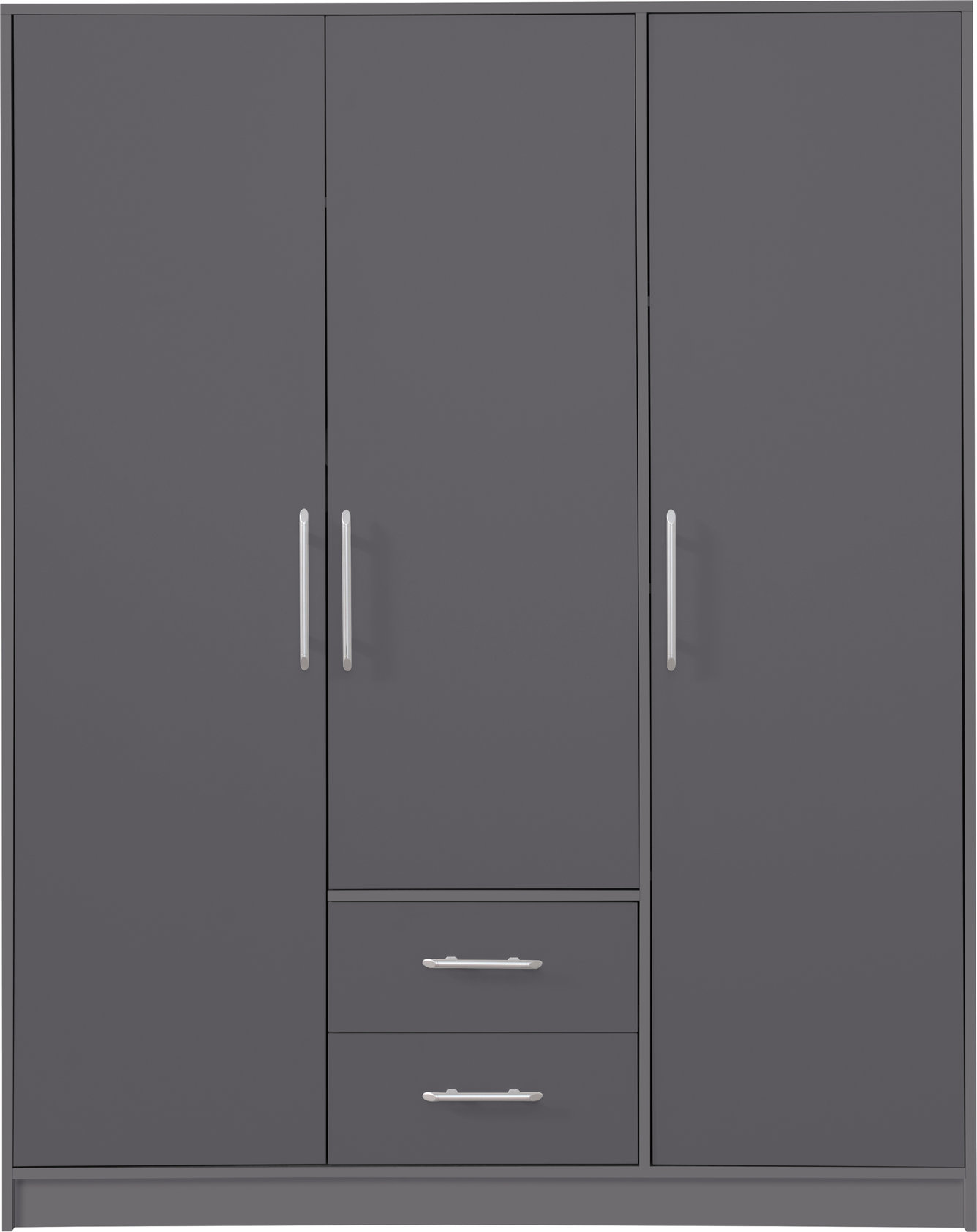 Šatní skříň Smart SR2 Varianta: Bez zrcadla, Barva korpusu + barva dveří: Antracit