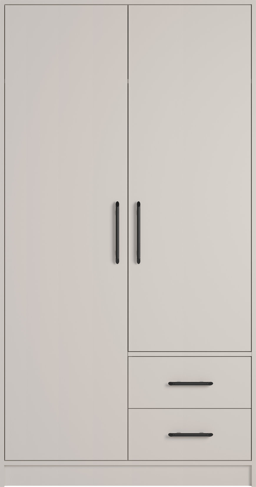 Šatní skříň Smart SR3 Varianta: Bez zrcadla, Barva korpusu + barva dveří: Kašmír