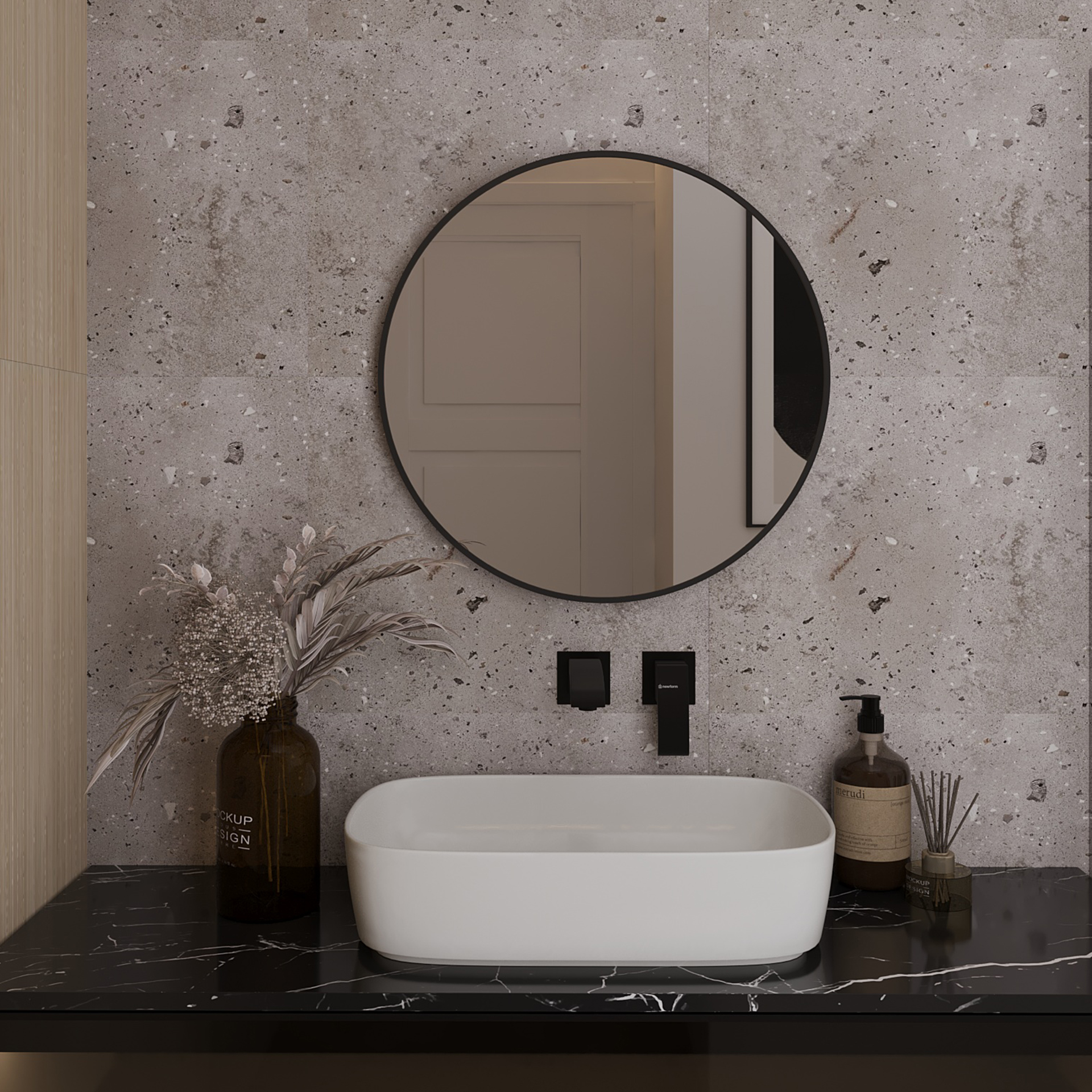 Zrcadlo Divissi Rozměry: 60 cm, Varianta: Bez osvětlení