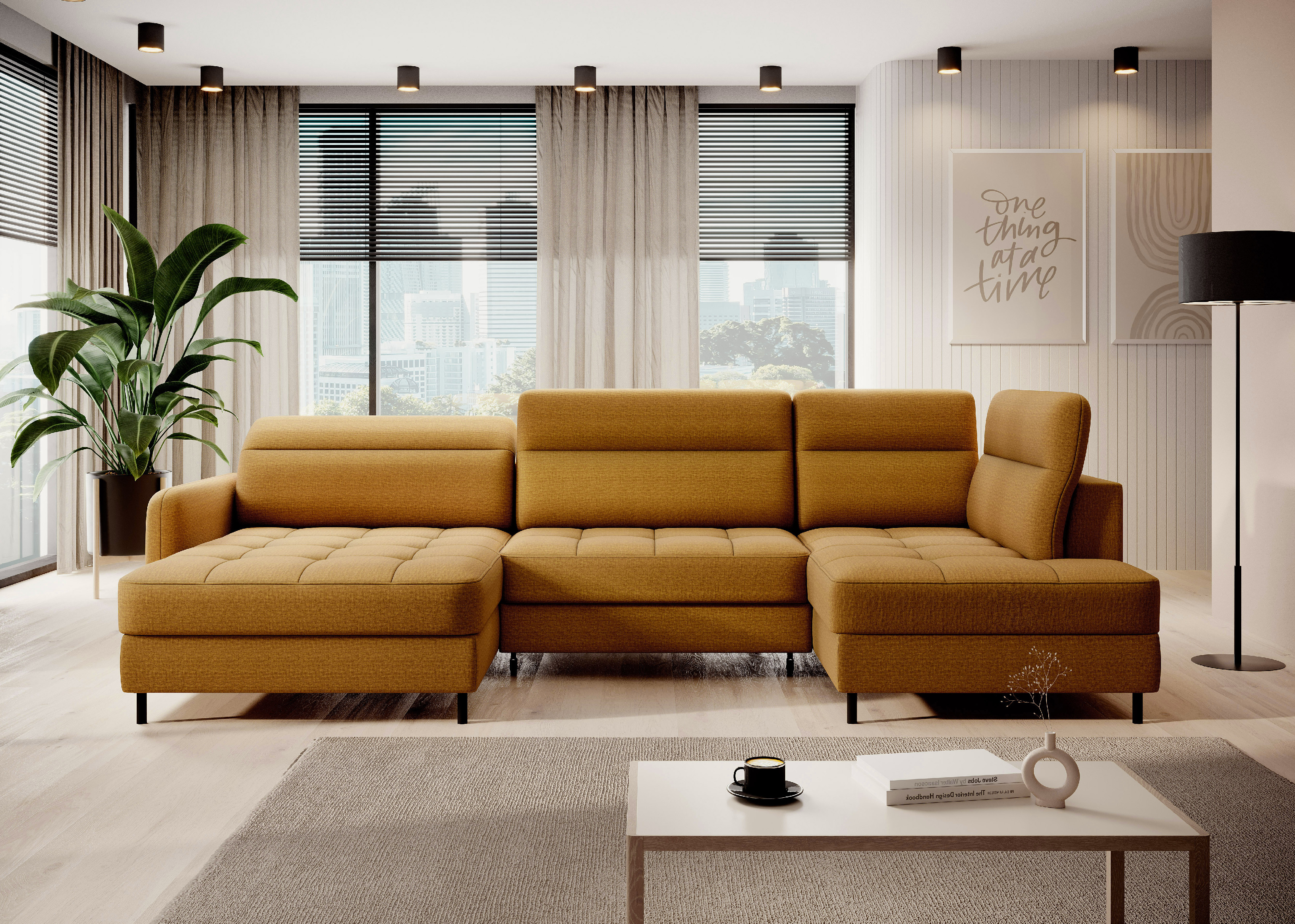 Sedací souprava Berrto Provedení: Levá U, látka: Manhattan 45