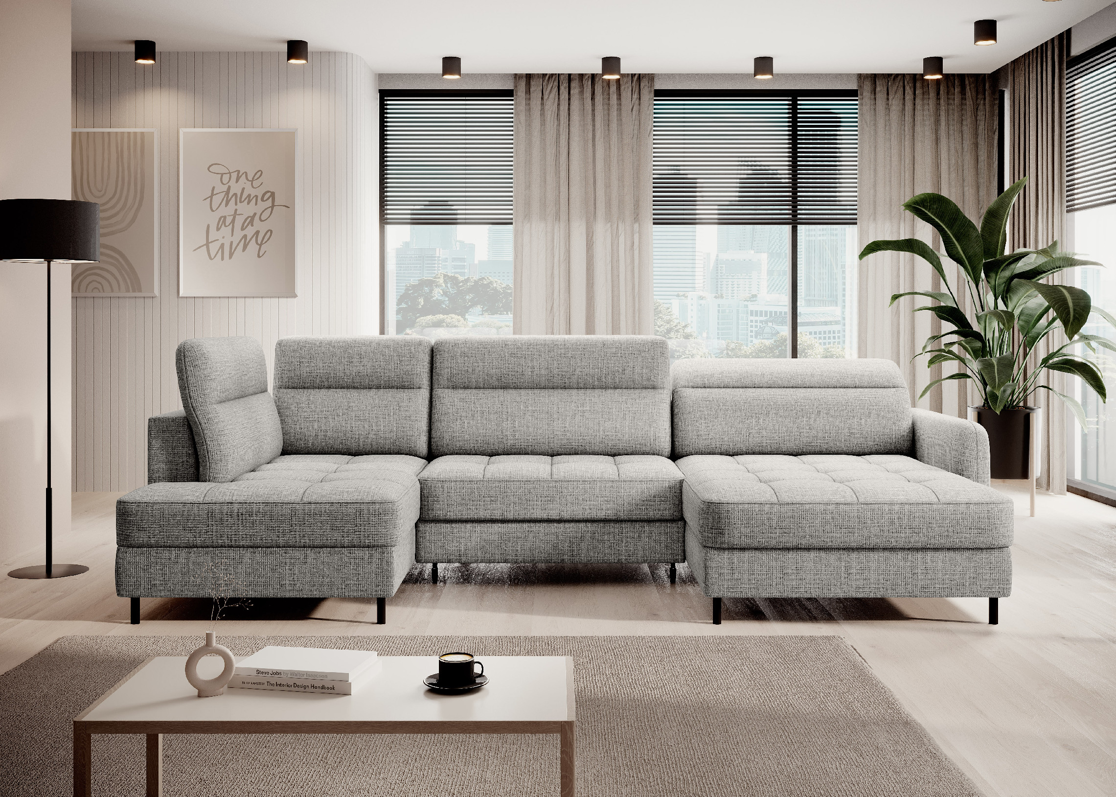 Sedací souprava Berrto Provedení: Pravá U, látka: Aubron 4