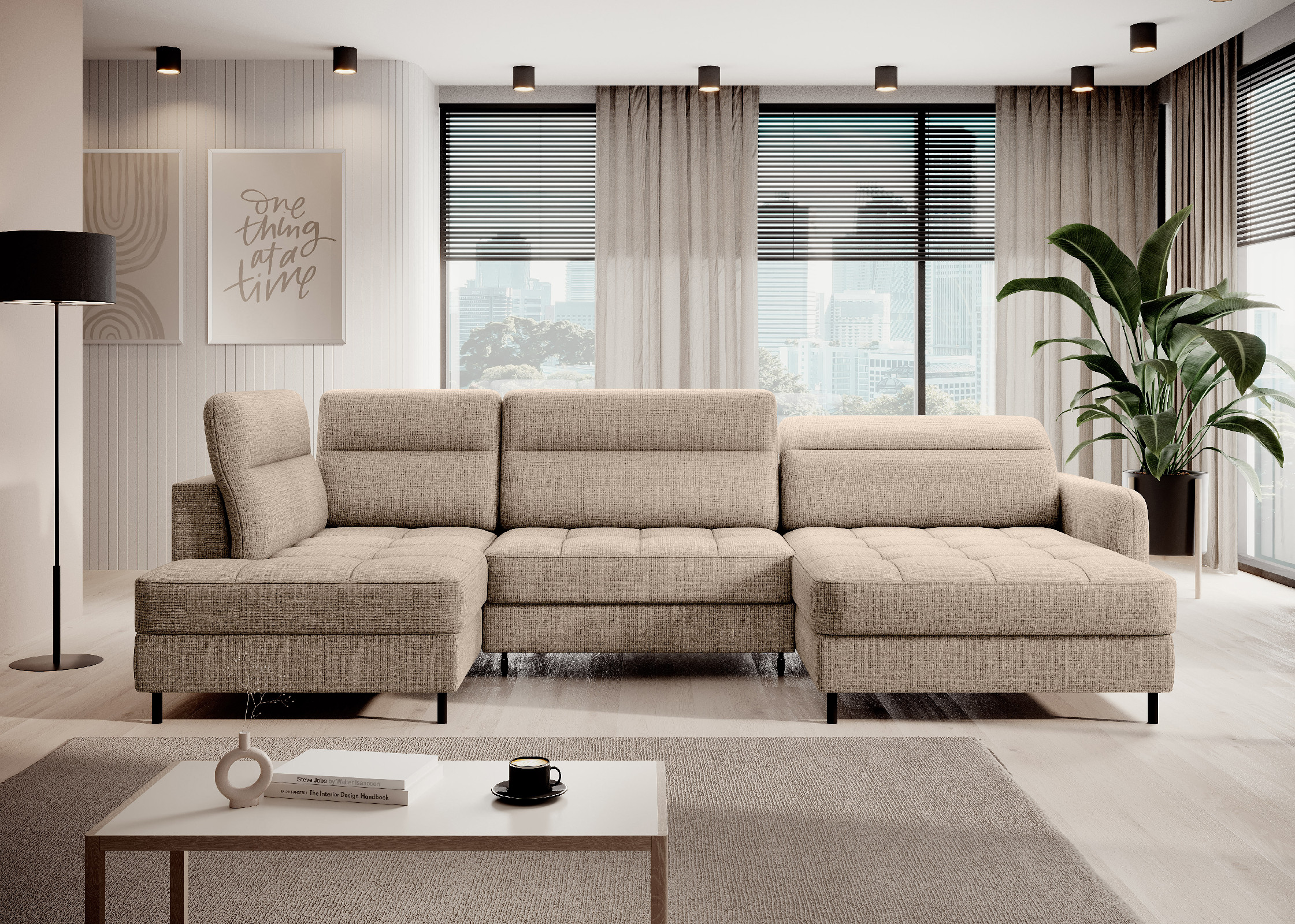 Sedací souprava Berrto Provedení: Pravá U, látka: Aubron 20