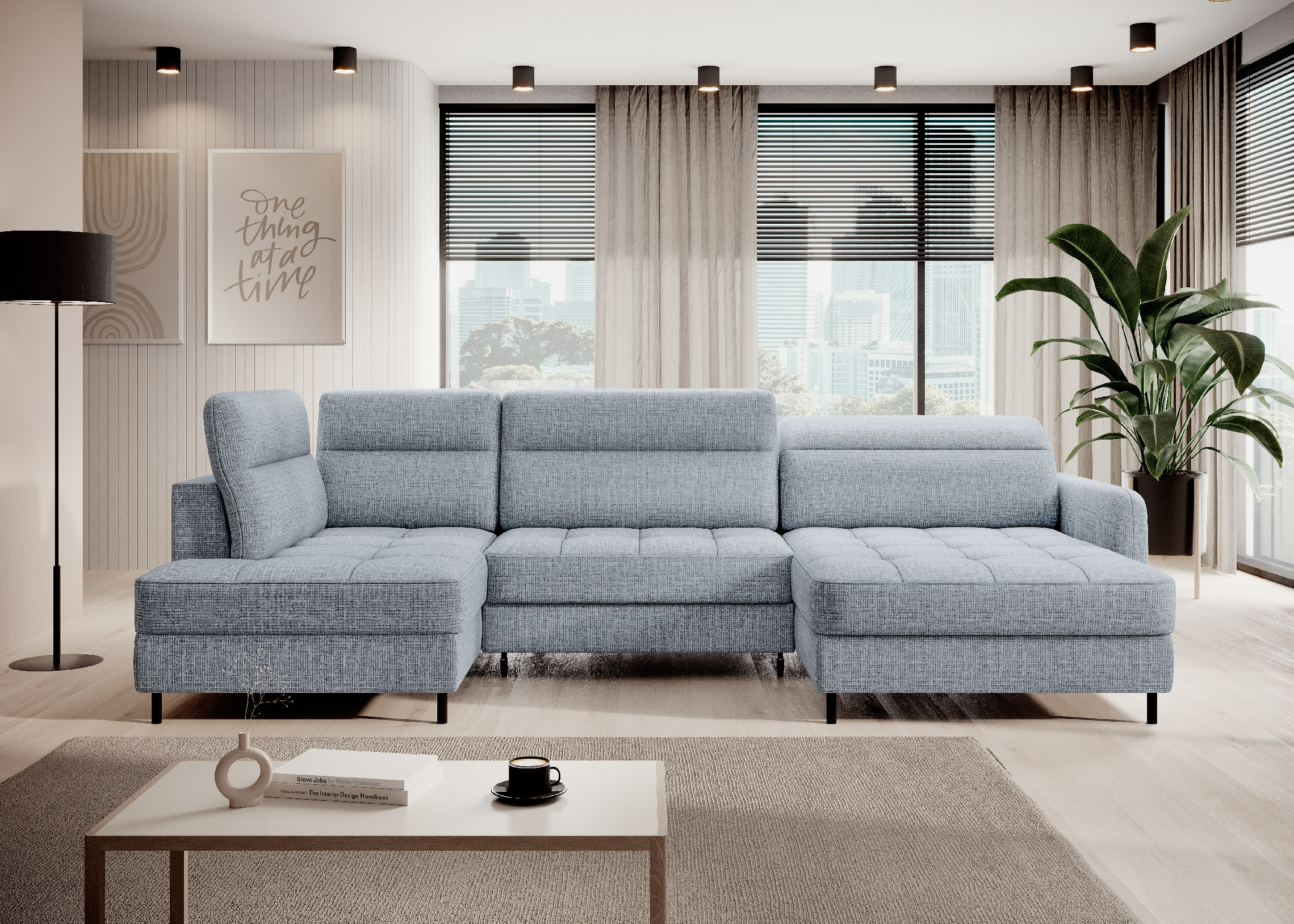 Sedací souprava Berrto Provedení: Pravá U, látka: Aubron 100