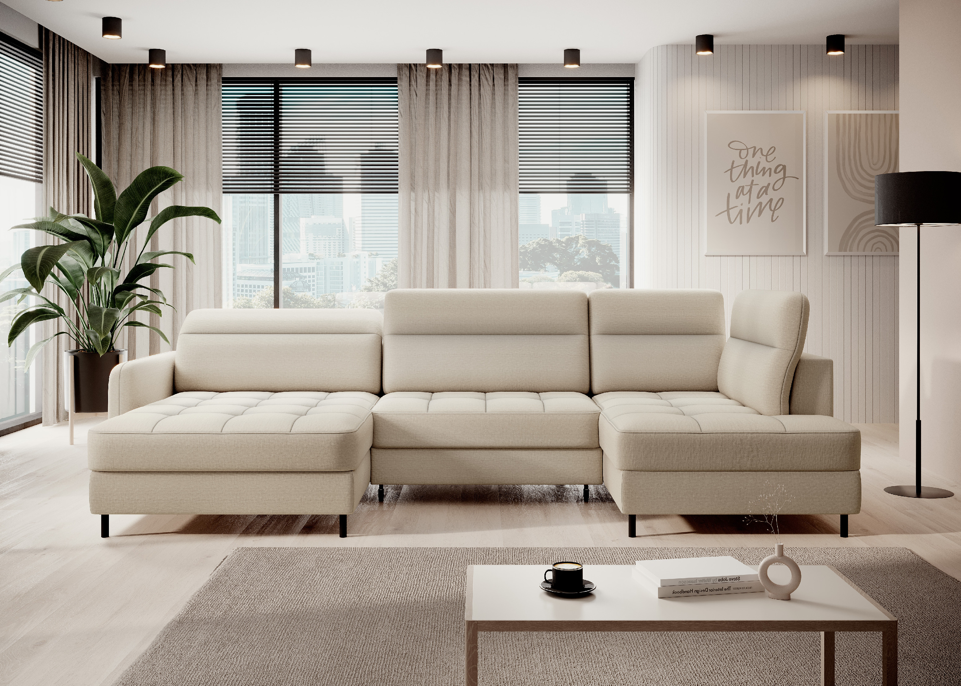 Sedací souprava Berrto Provedení: Levá U, látka: Manhattan 18