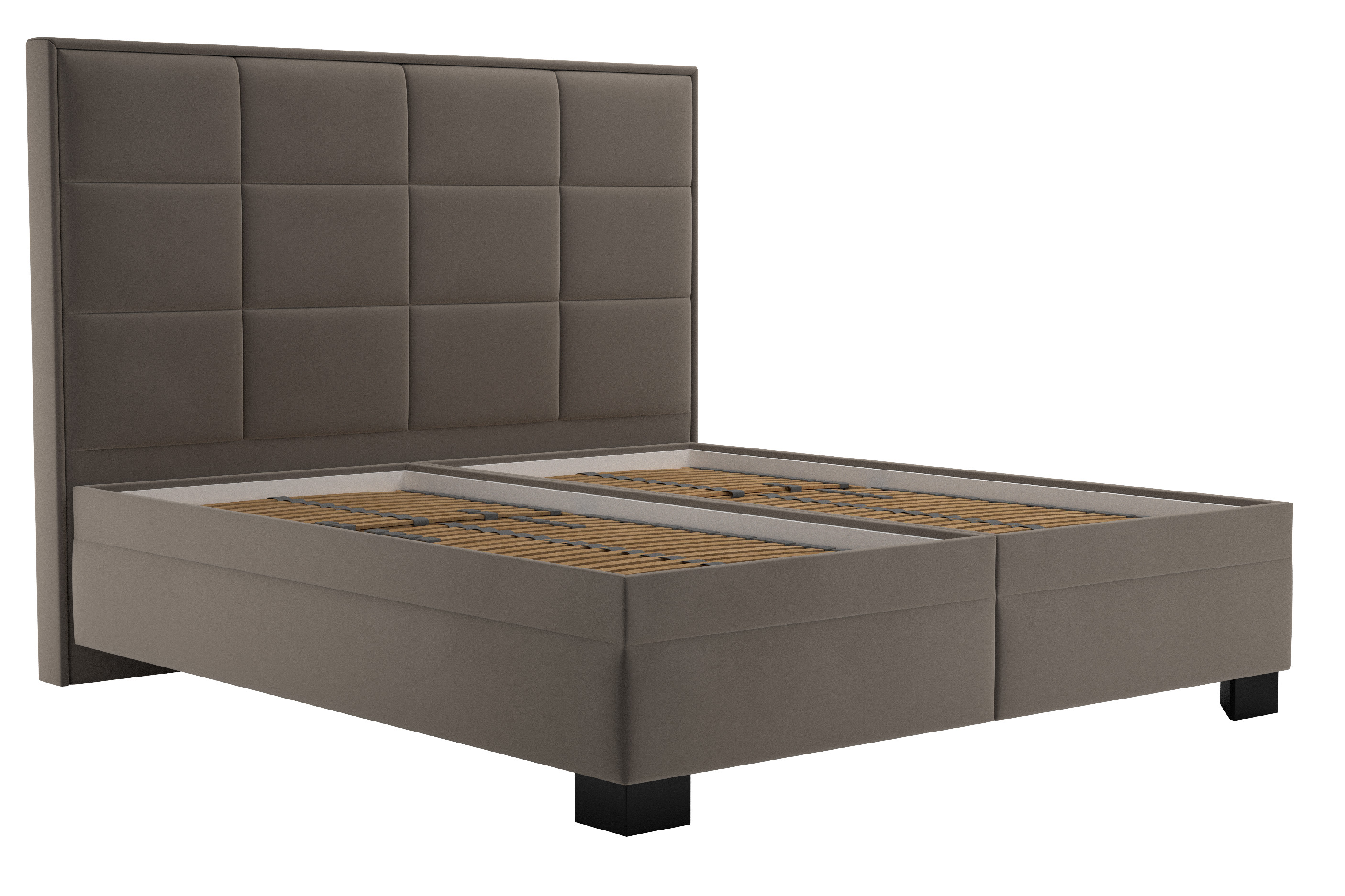 Postel Sabrina Matrace: Bez matrace, látka: Tiffany 29 Taupe