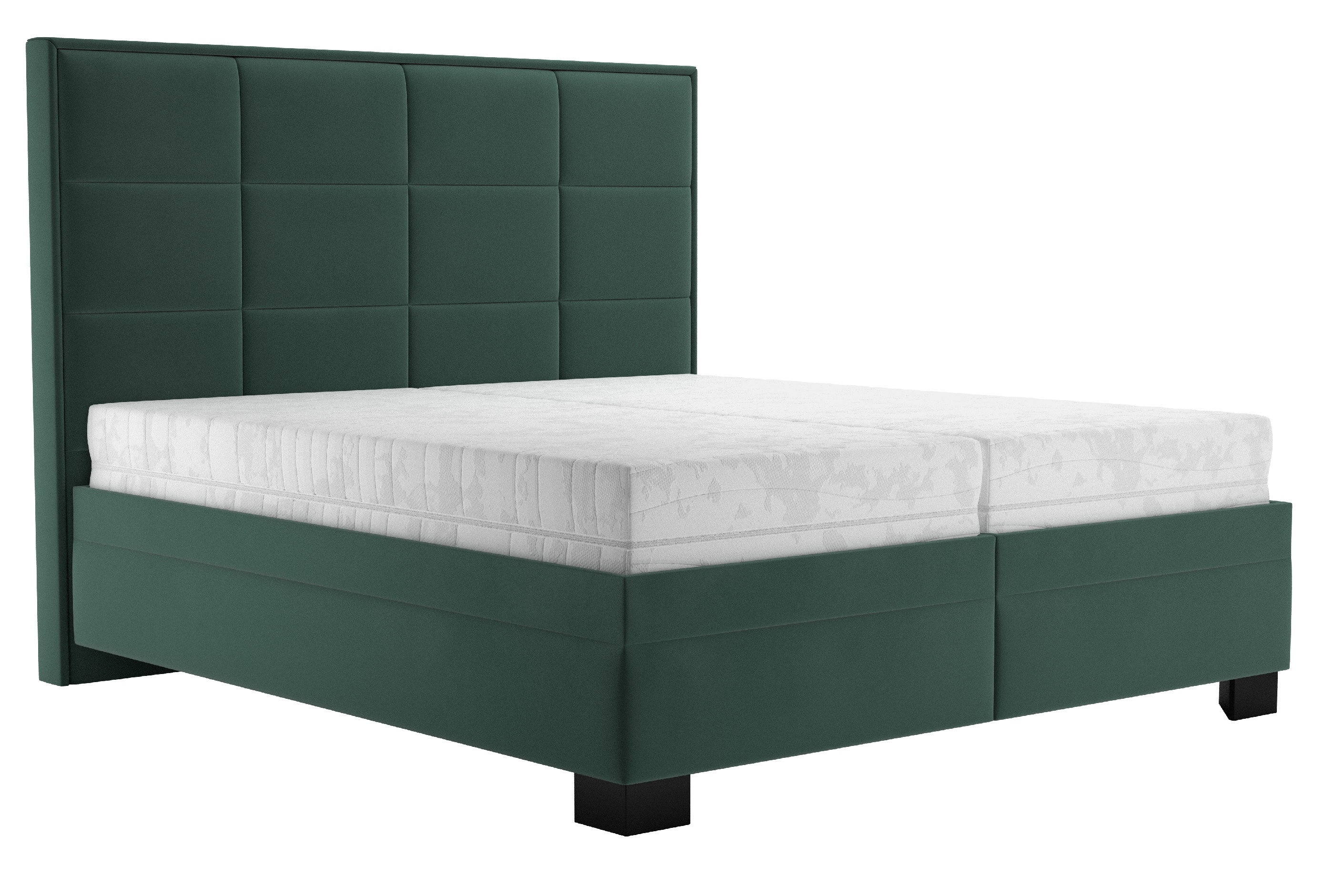 Postel Sabrina Matrace: Matrace Ivana de Luxe, látka: Tiffany 10 Dark Green