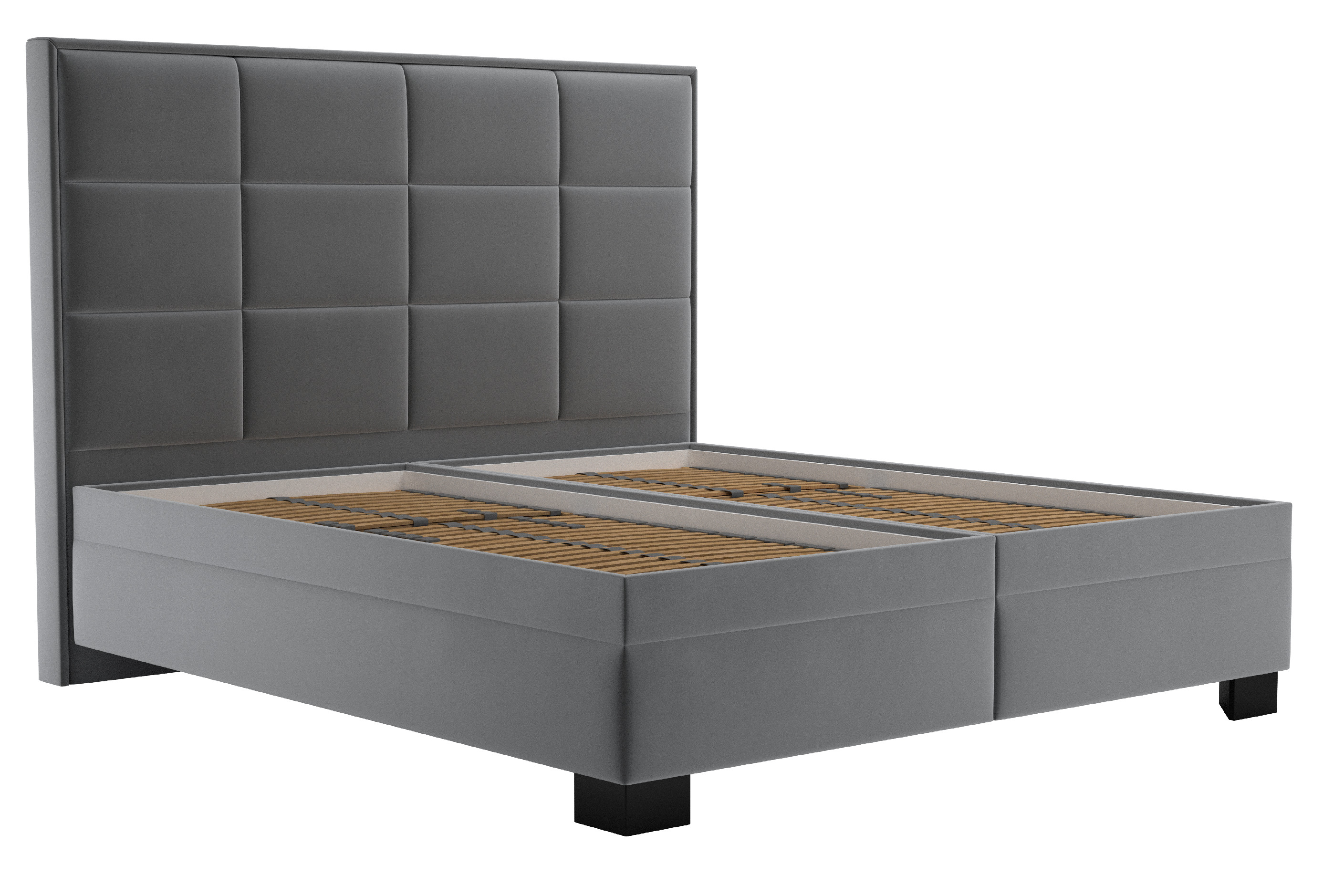 Postel Sabrina Matrace: Bez matrace, látka: Tiffany 18 Anthra