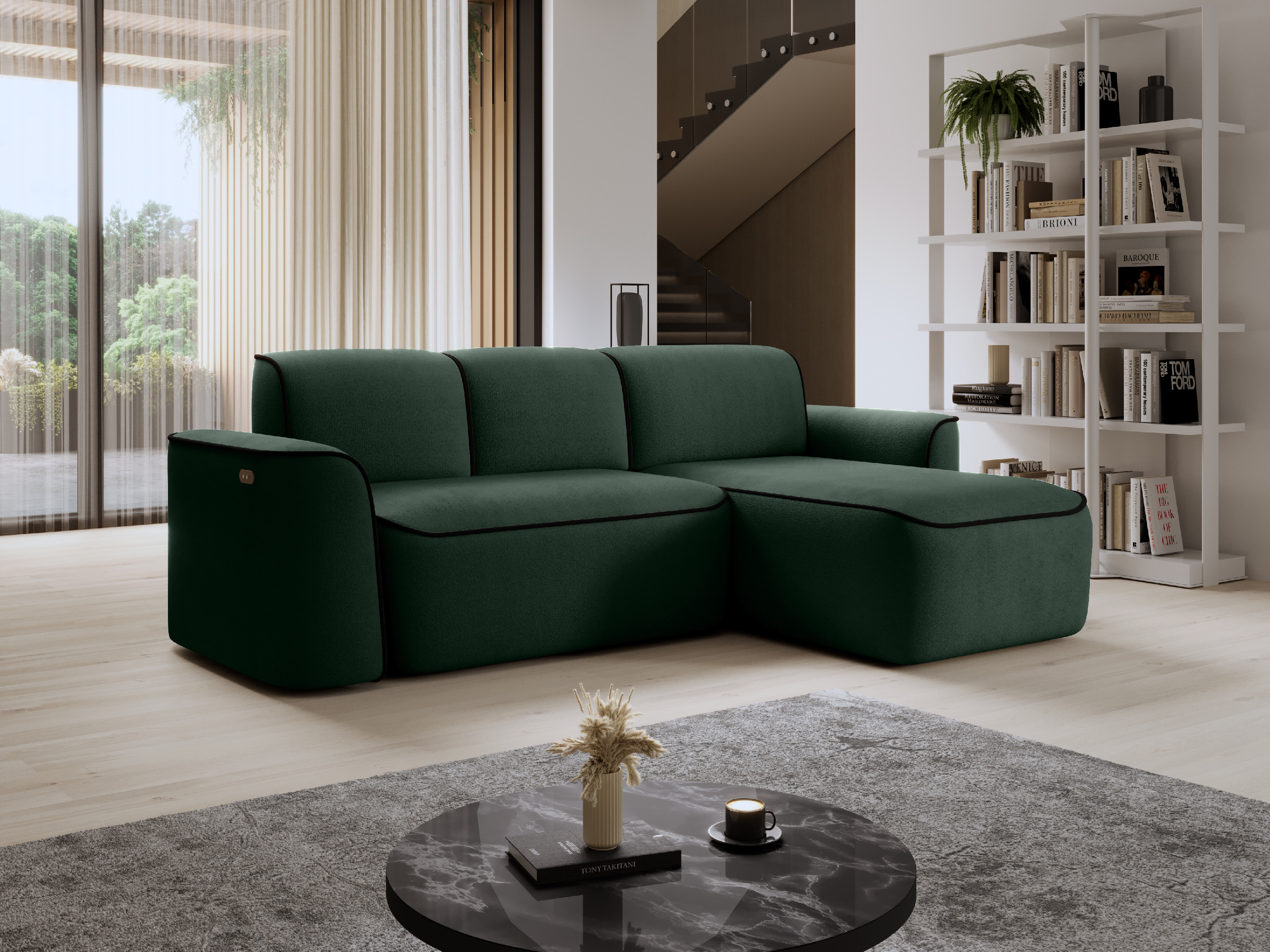 Sedací souprava Ume Provedení: Pravá varianta, látka: Amore 35/ Velvet Mat 10