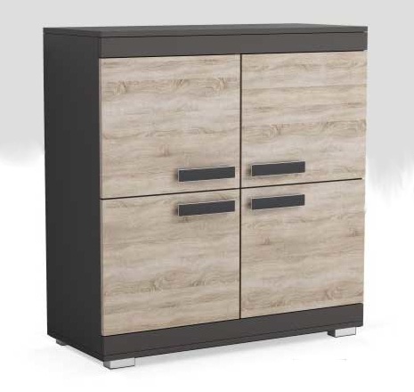 Komoda P11 Barva korpusu: Wenge, Lišta: Wenge, Barva dvířek: Wenge