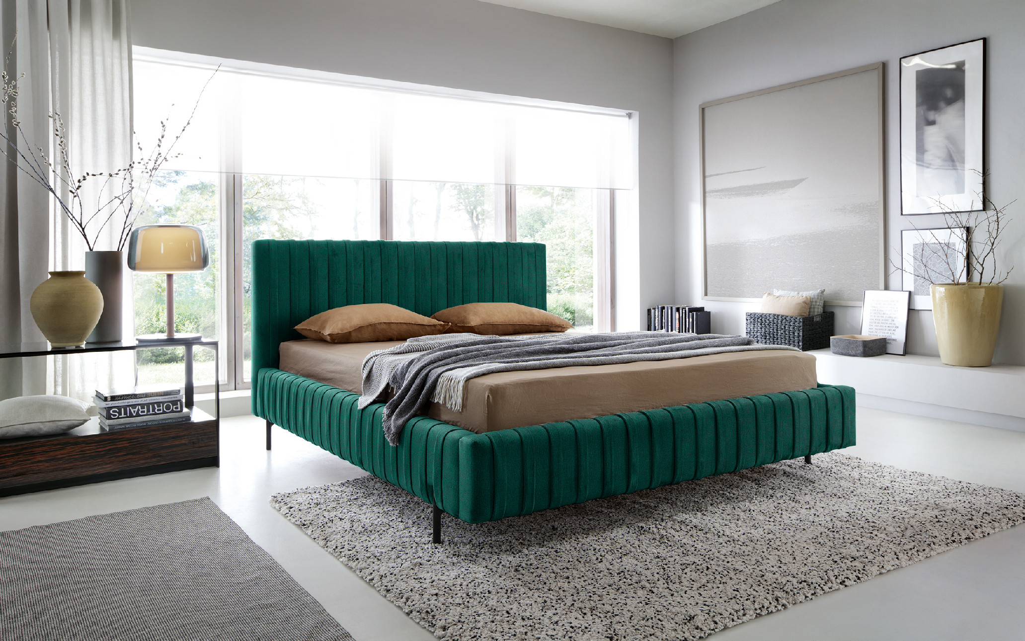 Postel Plissa Rozměr: 140 x 200 cm, látka: Nube 35