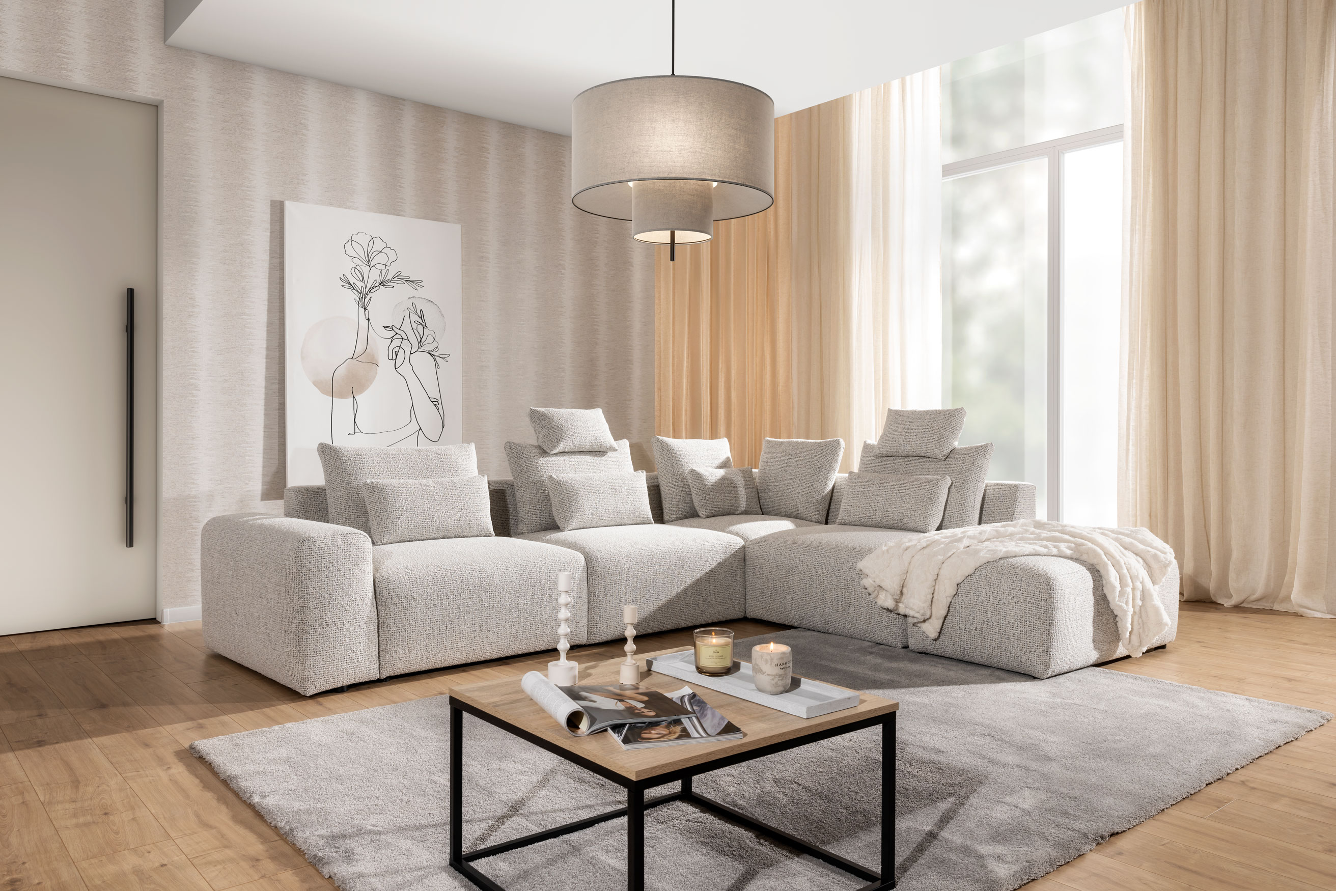 Sedací souprava Bastia 2 Provedení: Levá varianta, látka: Castel 55