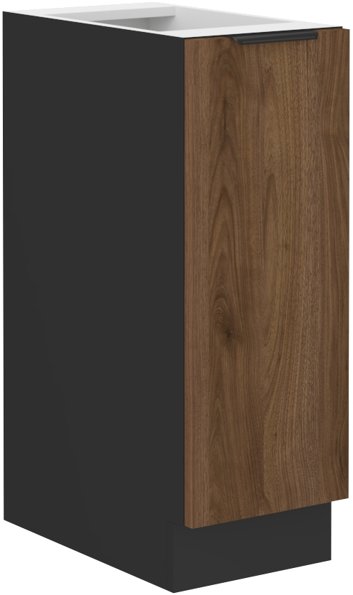 Spodní skříňka Monza 30 D CARGO BB Barva korpusu: Černá, Barva dvířek: Ořech okapi