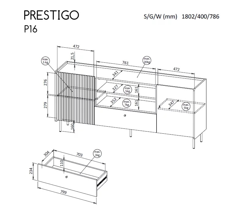 Komoda Prestigo P16 (obrázek 7)
