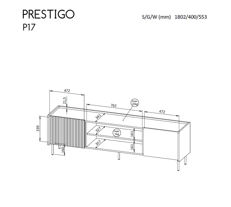 Komoda Prestigo P17 (obrázek 5)