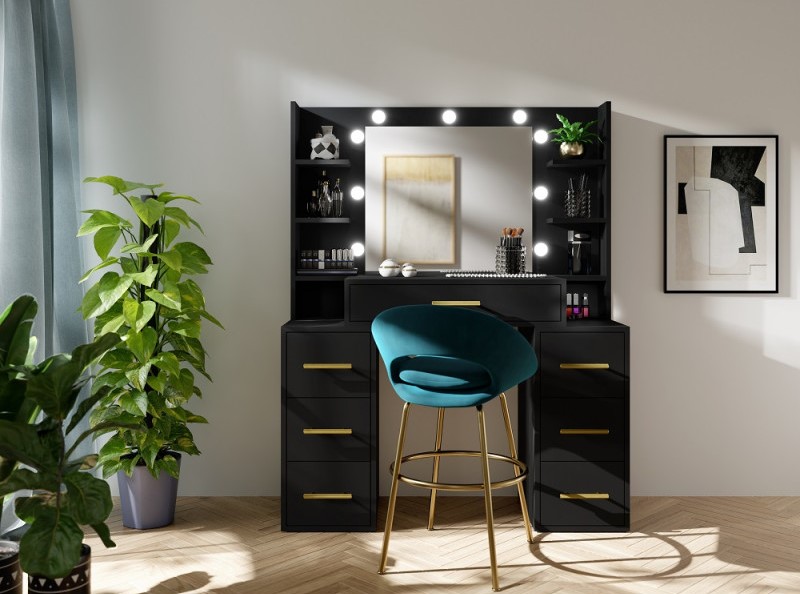 Toaletní stolek Broadway Barva korpusu: Černá