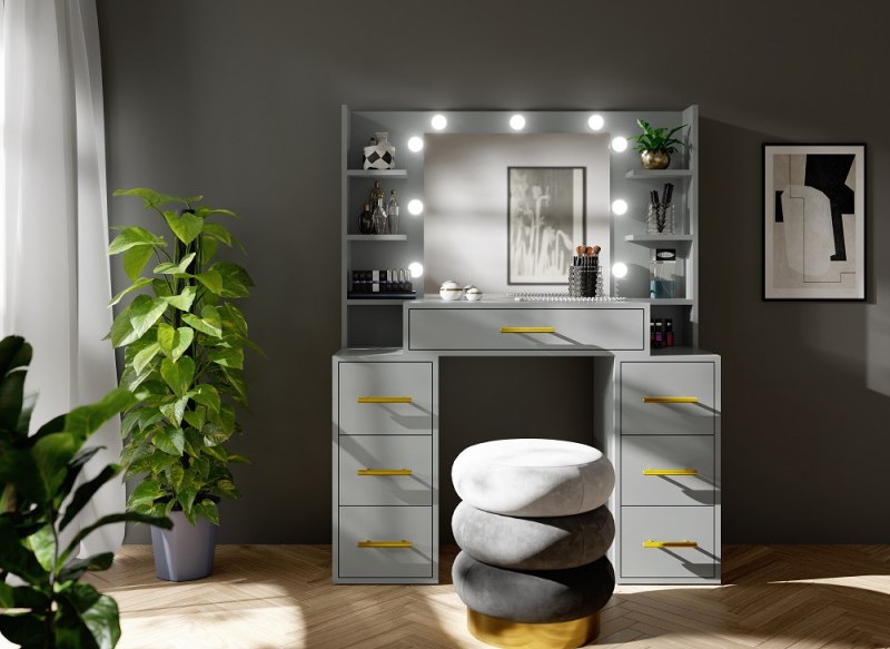 Toaletní stolek Broadway Barva korpusu: Šedá