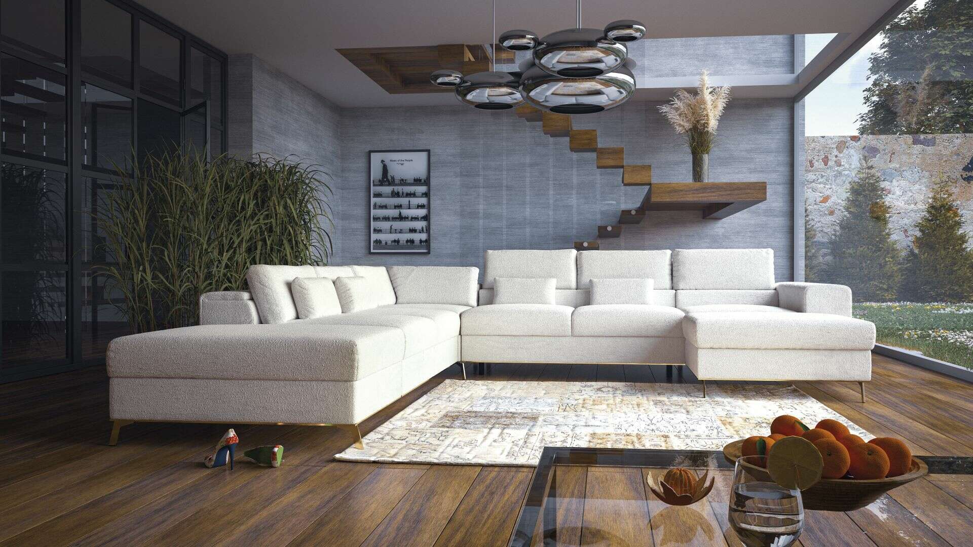 Sedací souprava Chrome.New do U Provedení: Levá U, Látka: Vera 06