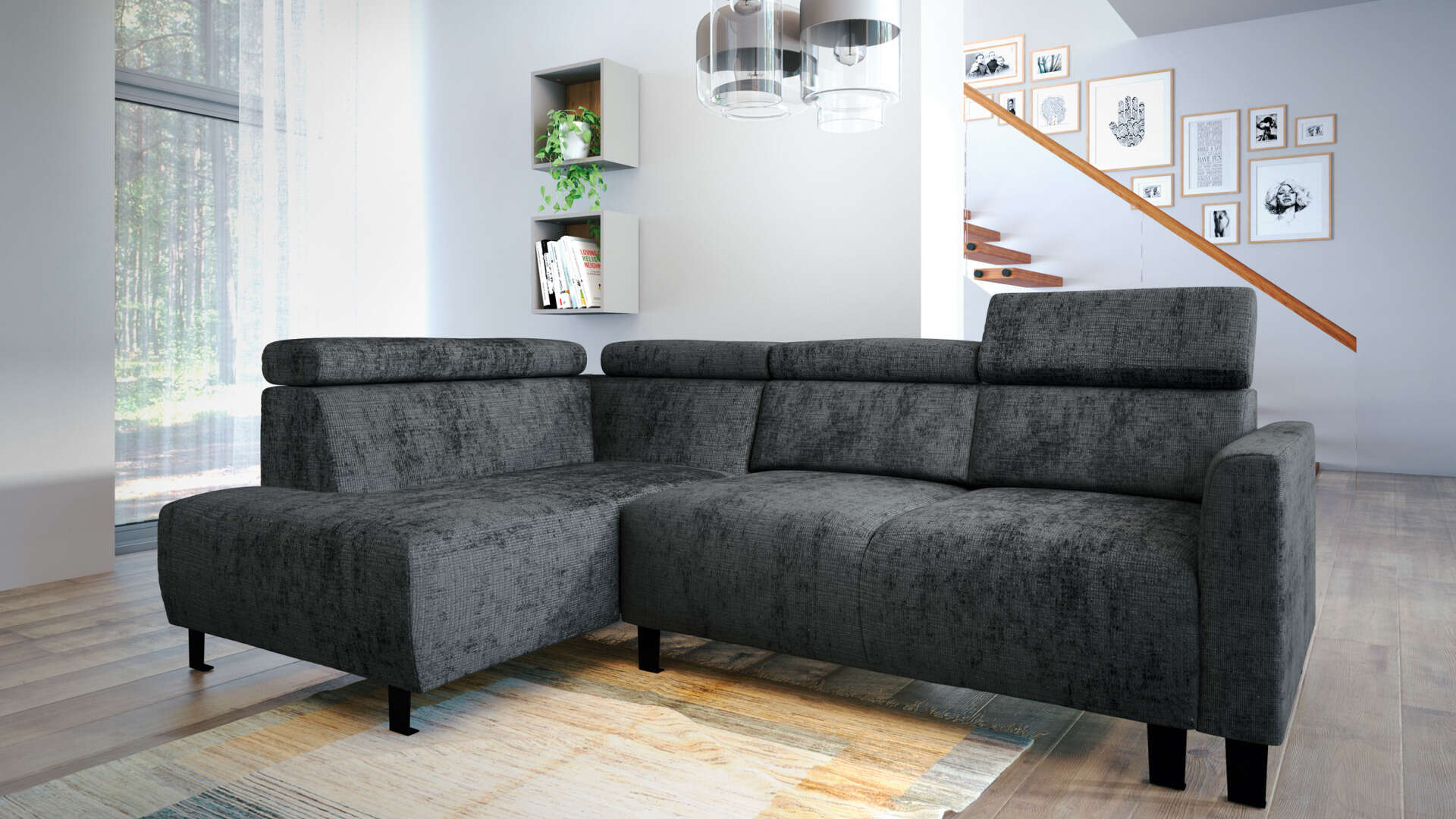 Sedací souprava Naboo Provedení: Levá varianta, Látka: Shaggy 6