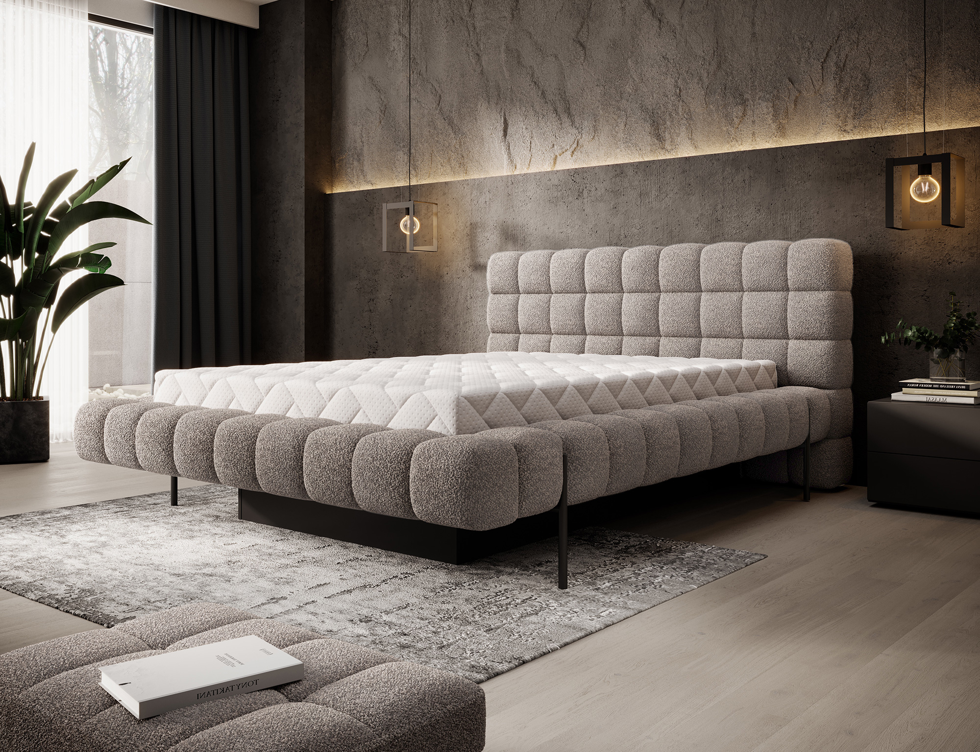 Postel Magentta - kovový rám Rozměr: 180 x 200 cm, látka: Royal 20