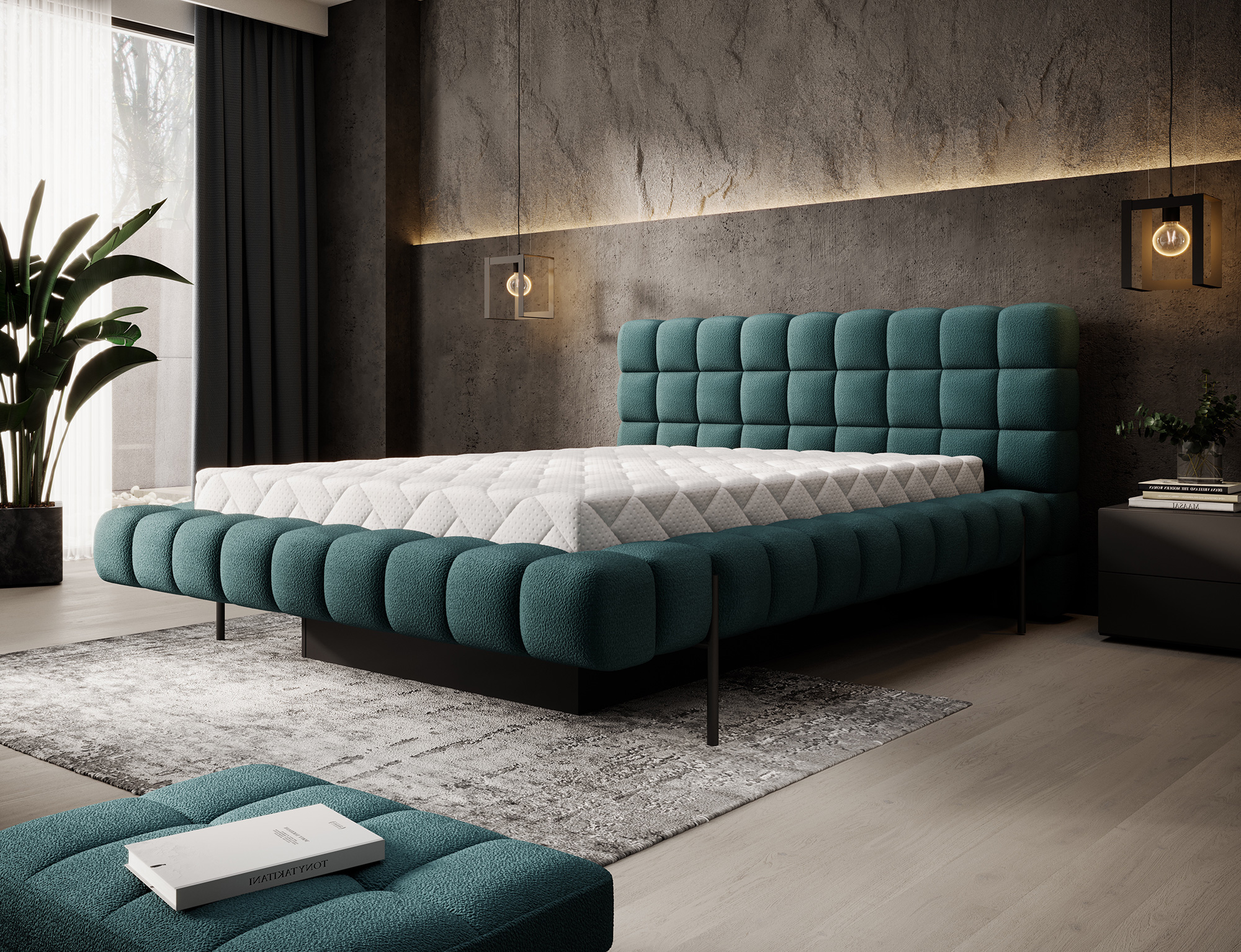 Postel Magentta - kovový rám Rozměr: 160 x 200 cm, látka: Amore 38