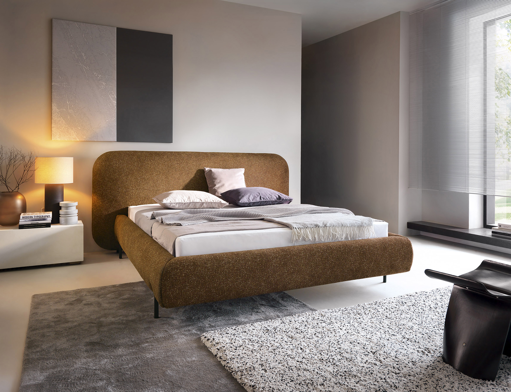 Postel Pointt - kovový rám Rozměr: 140 x 200 cm, látka: Breona 45