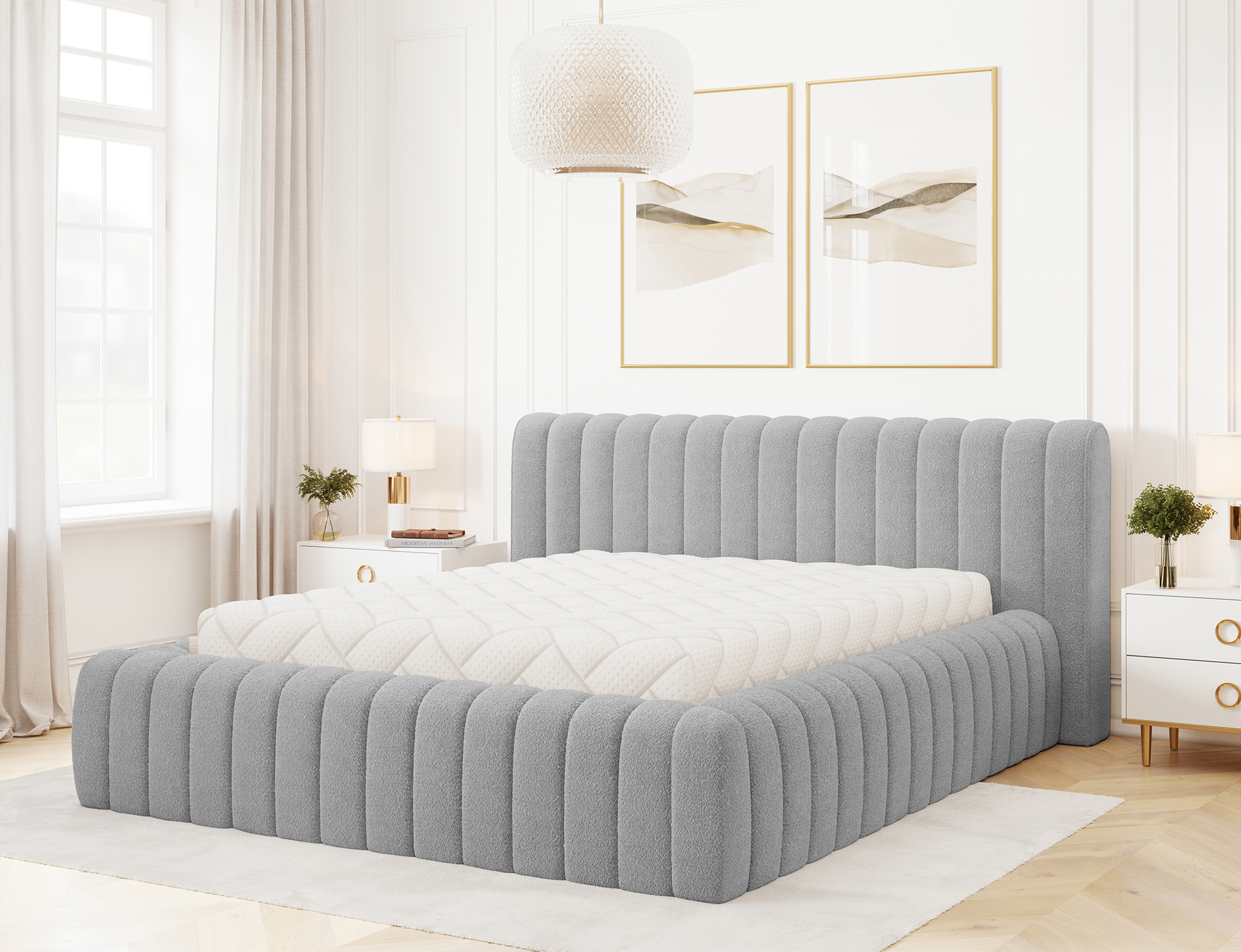 Postel Carilla - kovový rám + úložný prostor Rozměr: 180 x 200 cm, látka: Royal 4